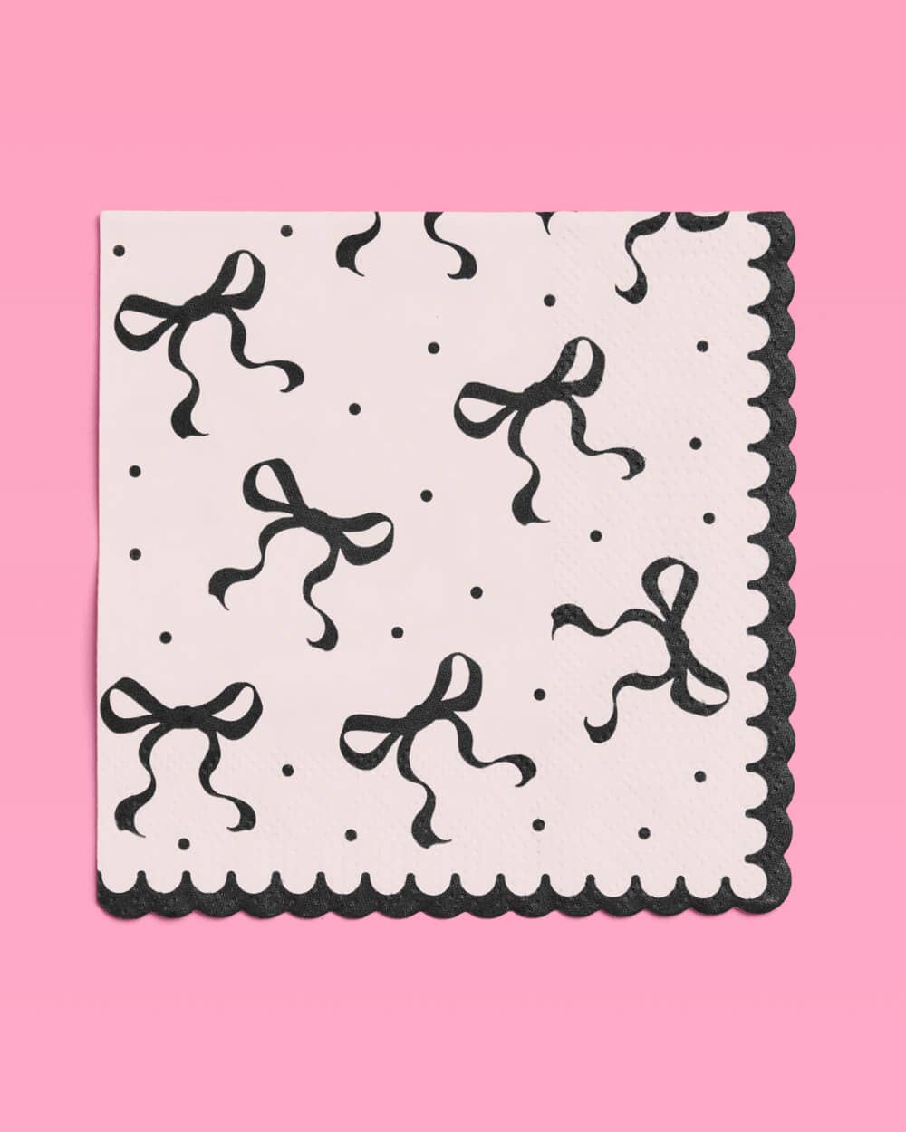 Little Black Bow Napkins - 24 paper napkins, birthday decor