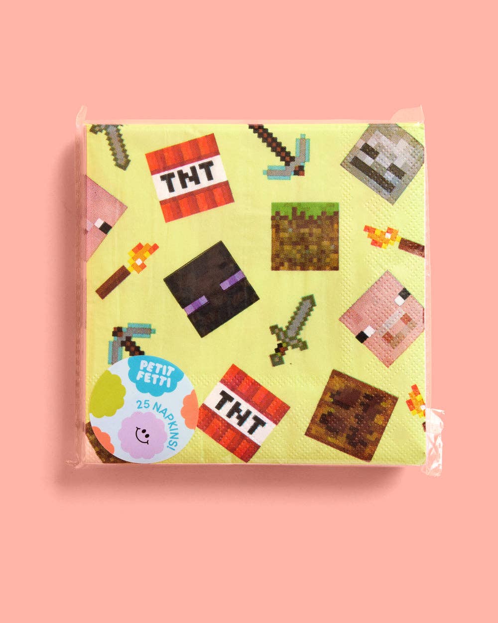 Minecraft Gamer Paper Napkins - 25 ct kids birthday decor