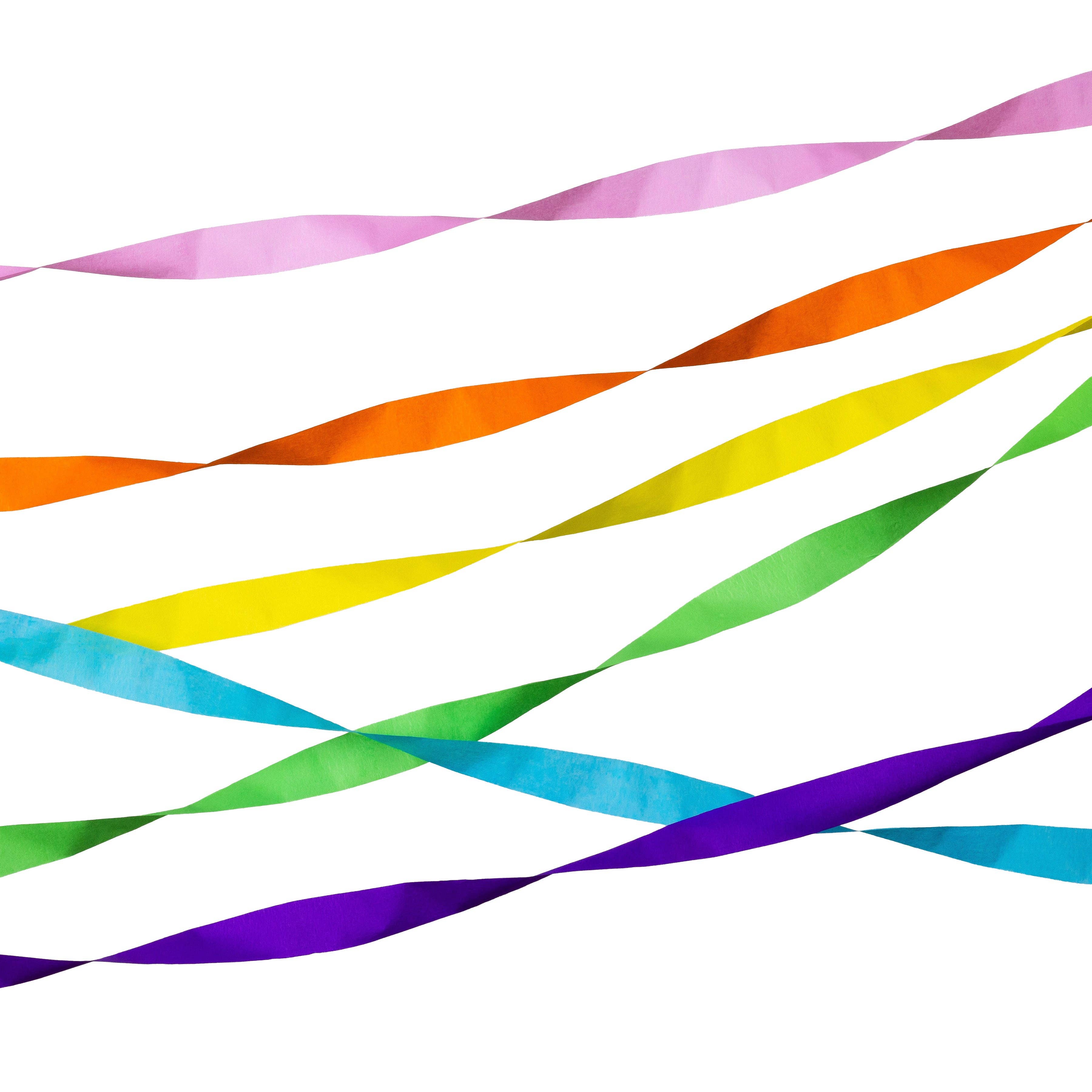 RAINBOW CREPE PAPER STREAMERS