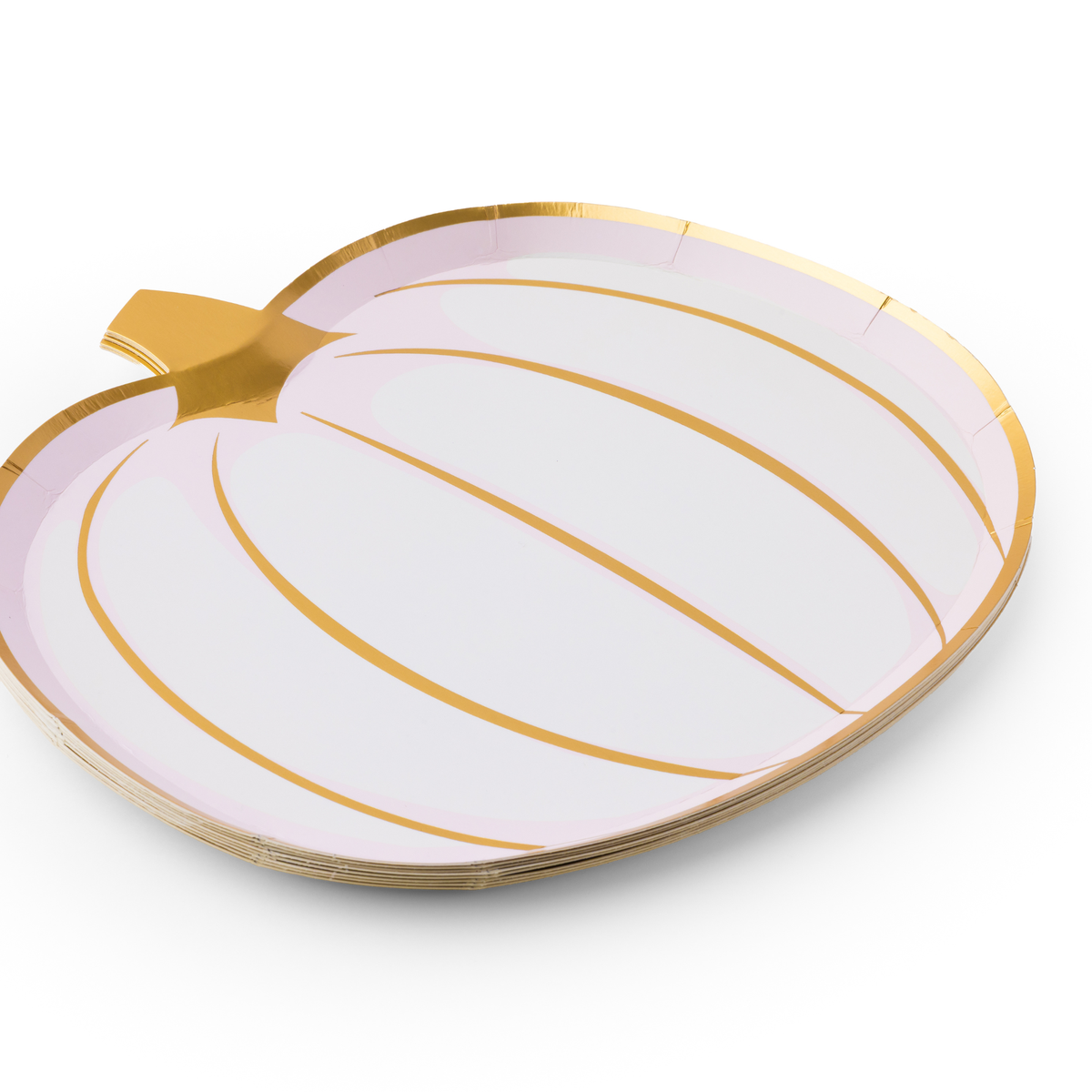 WHITE & GOLD PUMPKIN PLATES