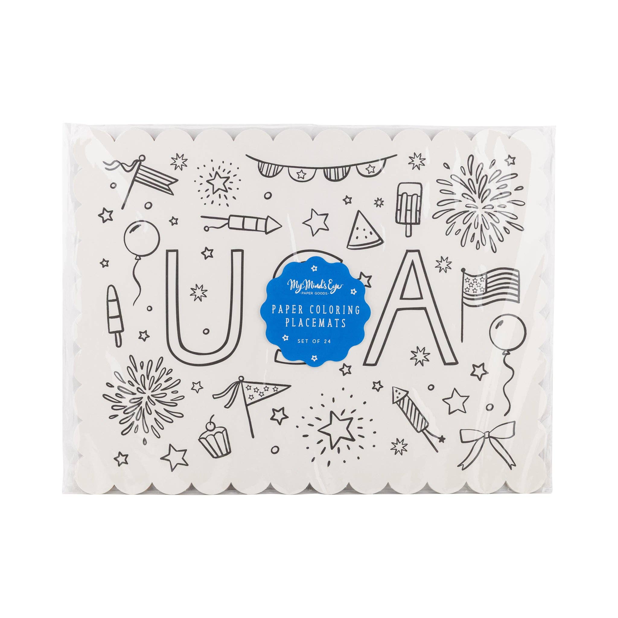 PLCV167 - USA Coloring Activity Placemat (24 ct)