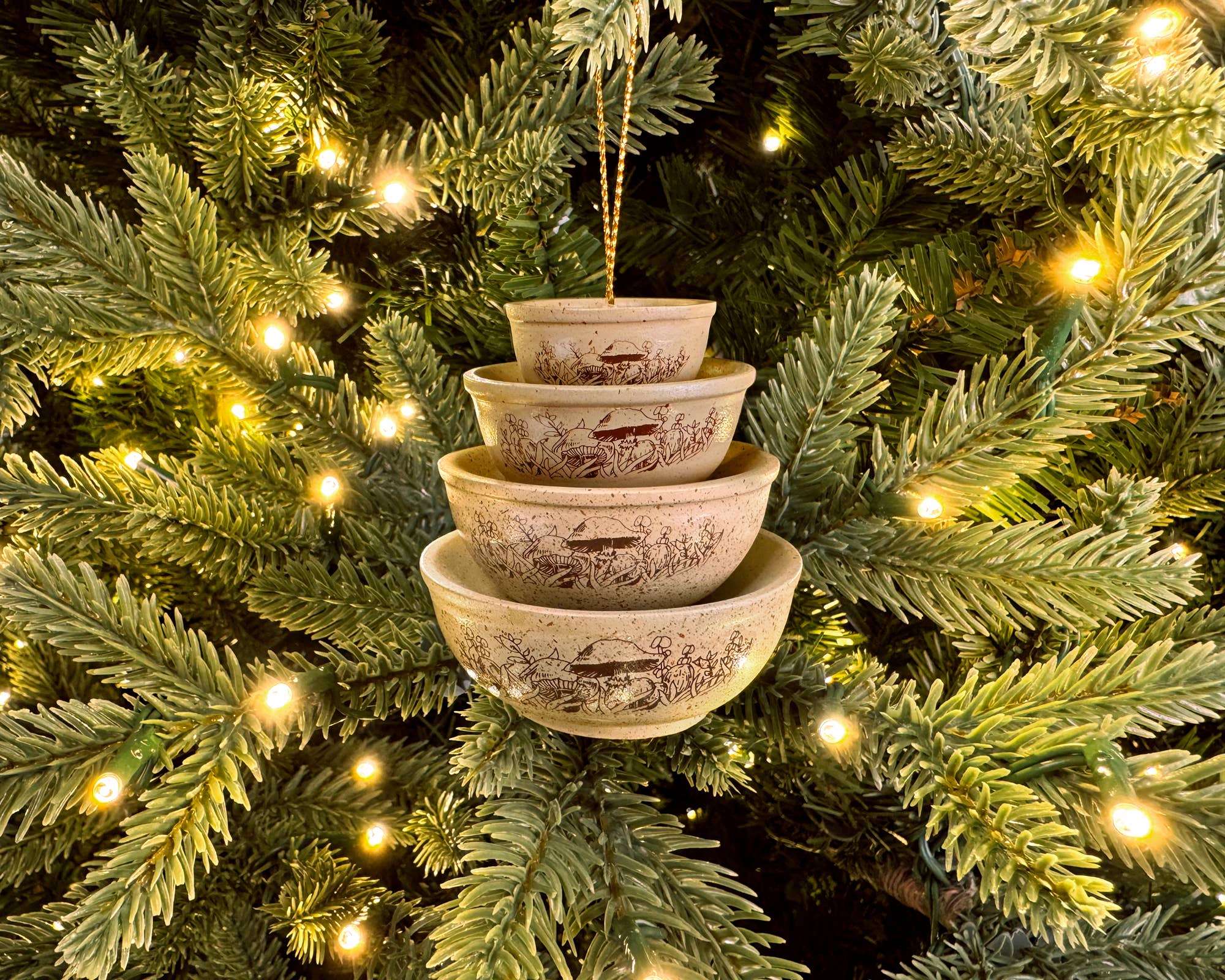 Mini Pyrex-Inspired Bowl Ornament | Retro Christmas Decor