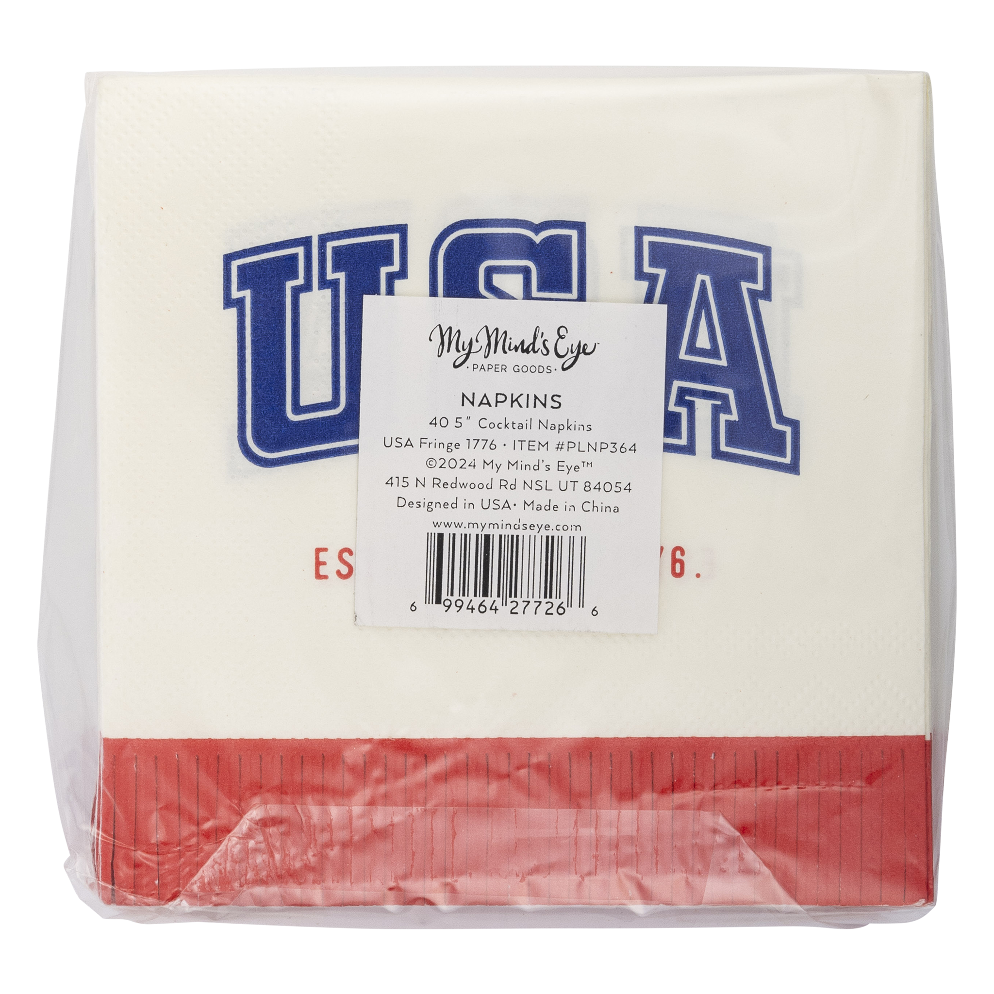 PLNP364 - USA Fringe 1776 Paper Cocktail Napkin