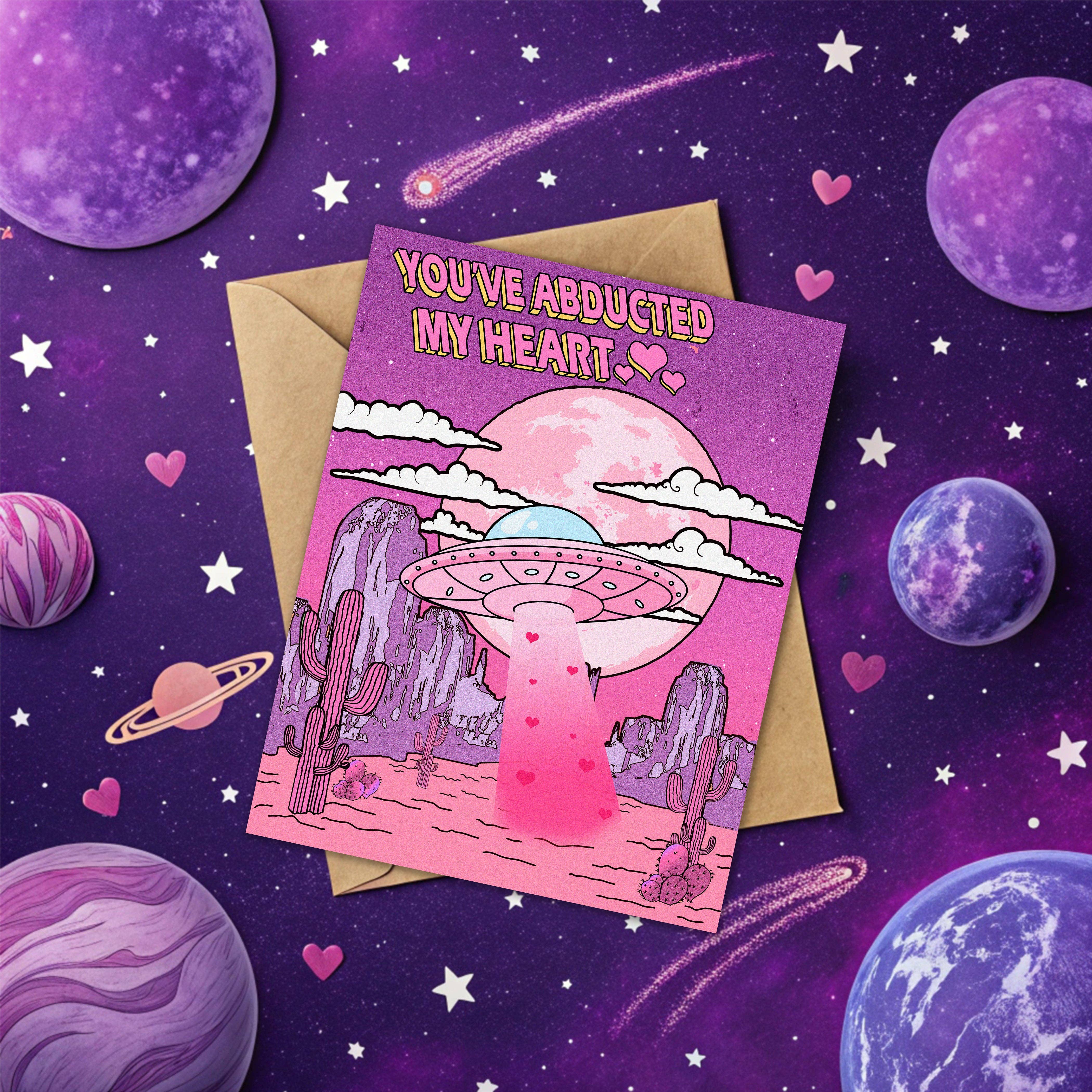 You've Abducted My Heart – Valloween Alien Card Set of 6