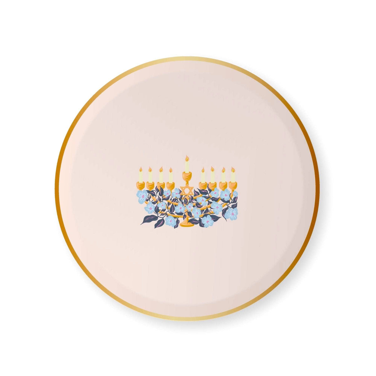 BONJOUR FÊTE X ONE & ONLY PAPER HAPPY HANUKKAH MENORAH SMALL PLATES