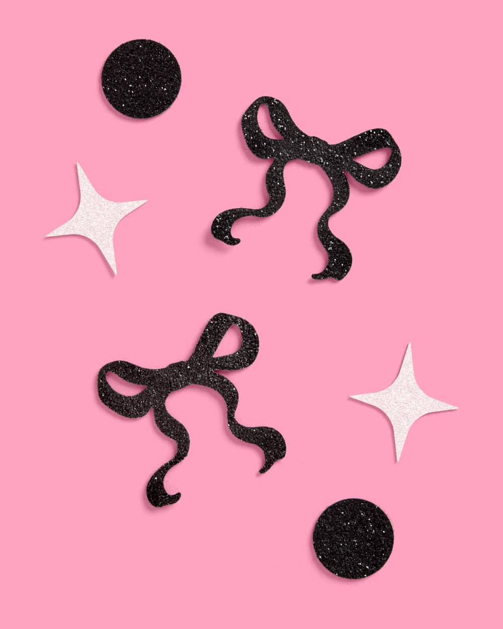 Little Black Bow Confetti - 200 pc iridescent foil confetti
