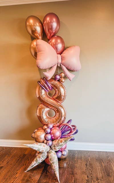 Pink Bow Balloon 40"