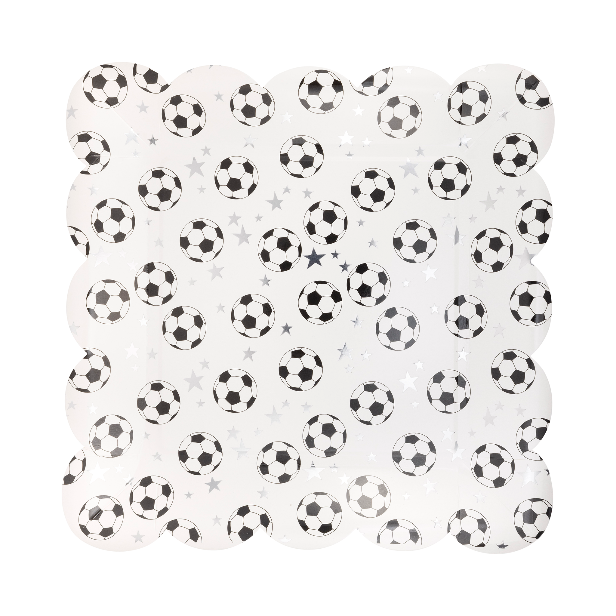 SOC1041 - Scattered Soccer Ball Paper Plate