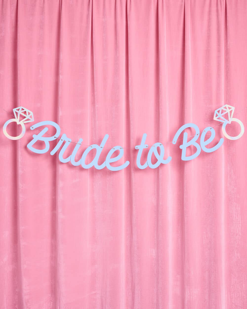 Blue Bride to Be Banner - matte blue + iridescent foil, Bachelorette Party Decorations, Bride