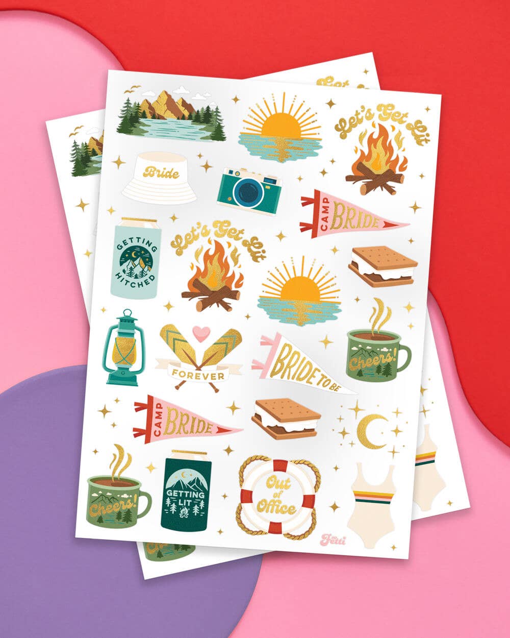 Camp Bachelorette Temporary Tattoos, Bach Bride Supplies