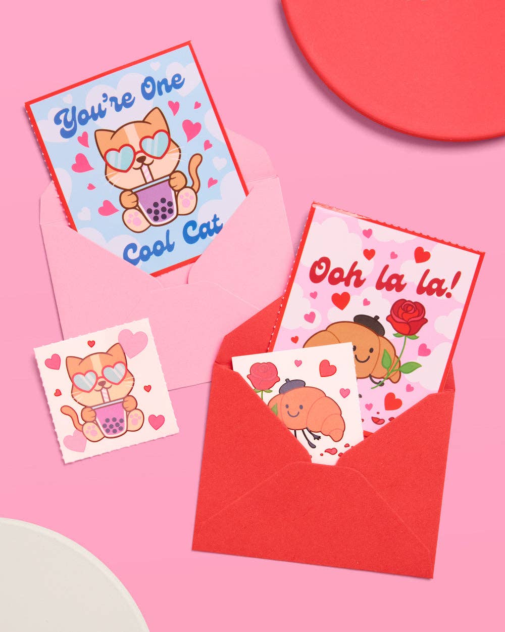 Valentine Kawaii V-Day Card Set | kawaii, mochi, kids