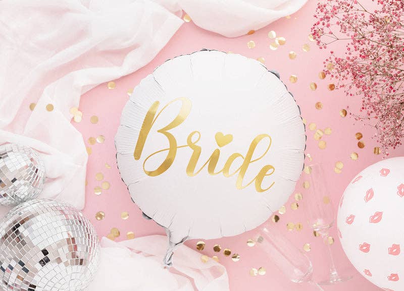 Bride Round Foil Balloon 18 in. PartyDeco USA