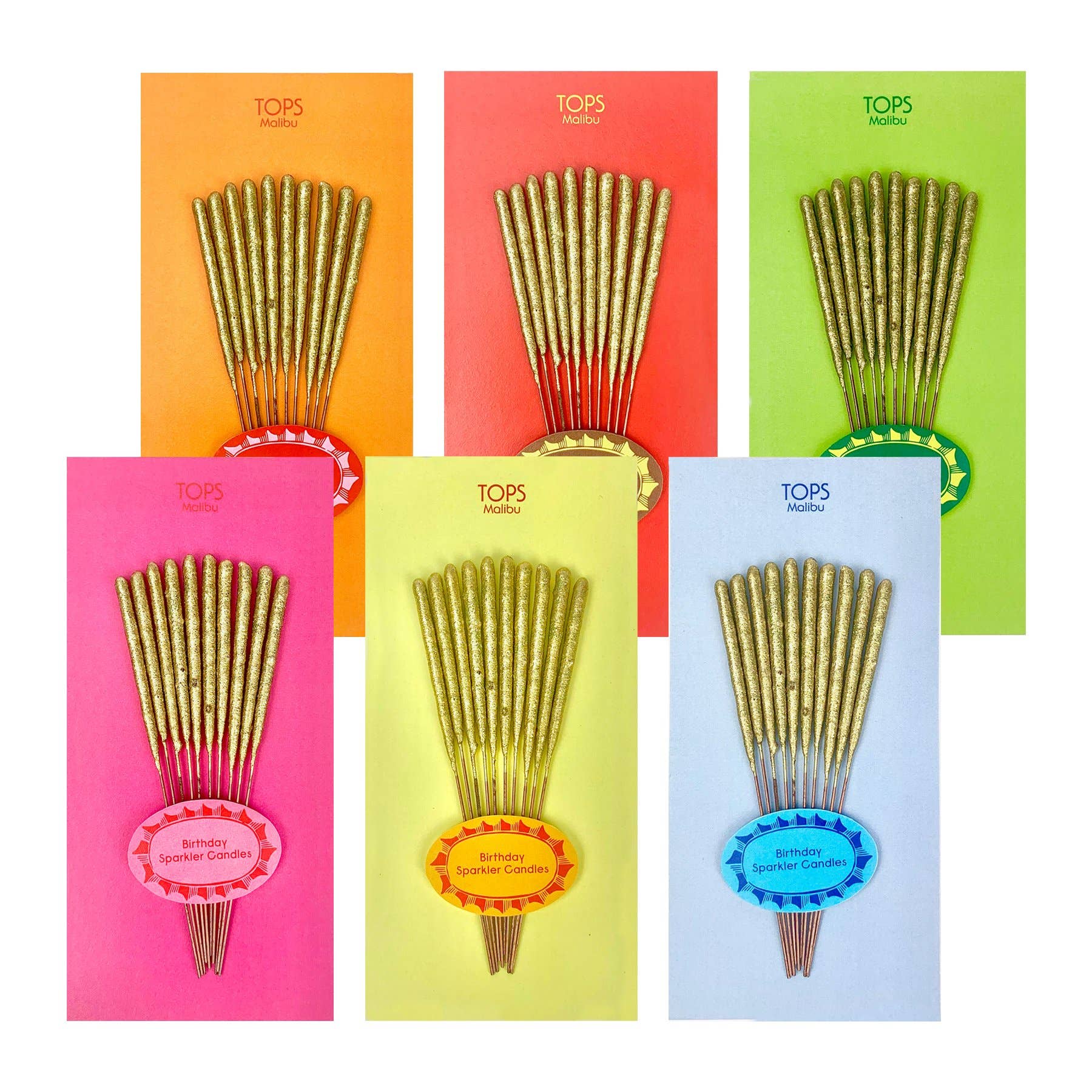 Mini 4" Gold Sparkler Candles - Birthday - Set of 10 - Asst
