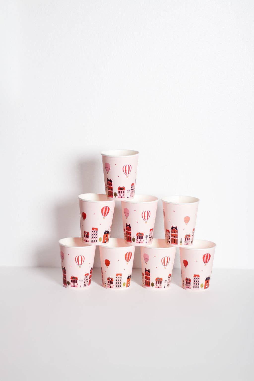 Paper Cups - Paris Valentine's Day Design