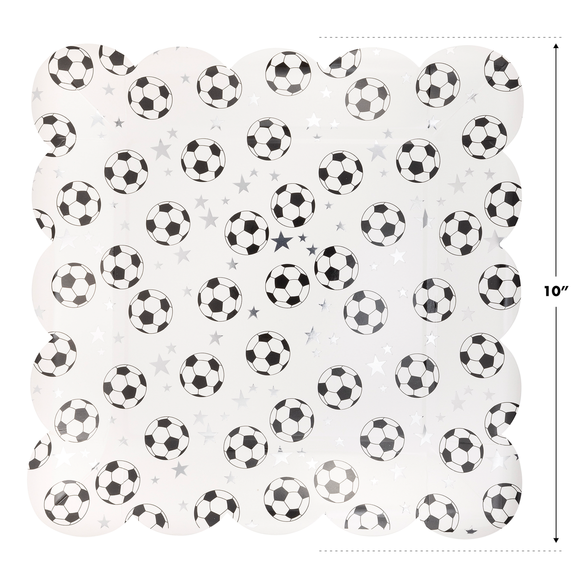 SOC1041 - Scattered Soccer Ball Paper Plate