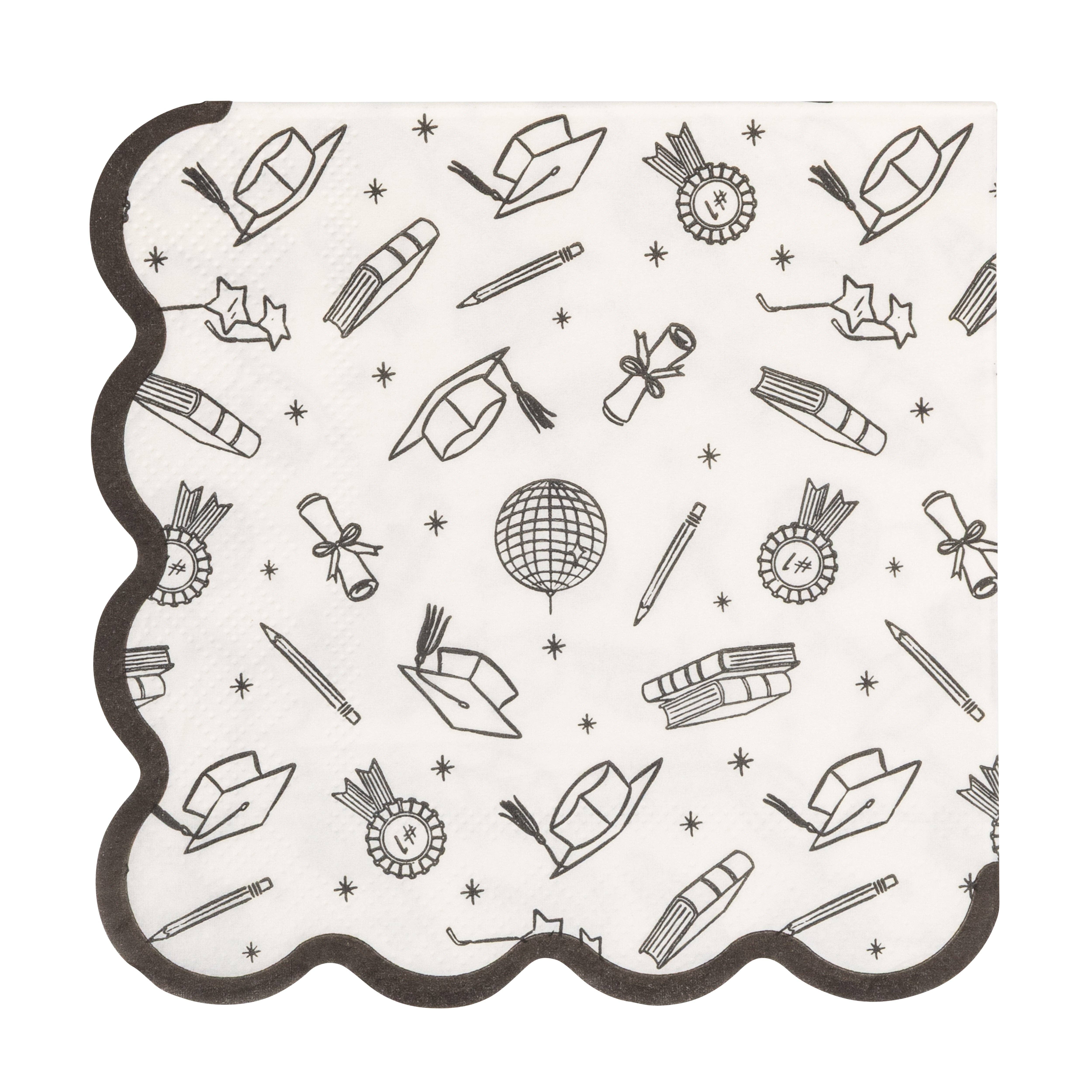GRD1234 - Grad Icon Foil Napkin Cocktail