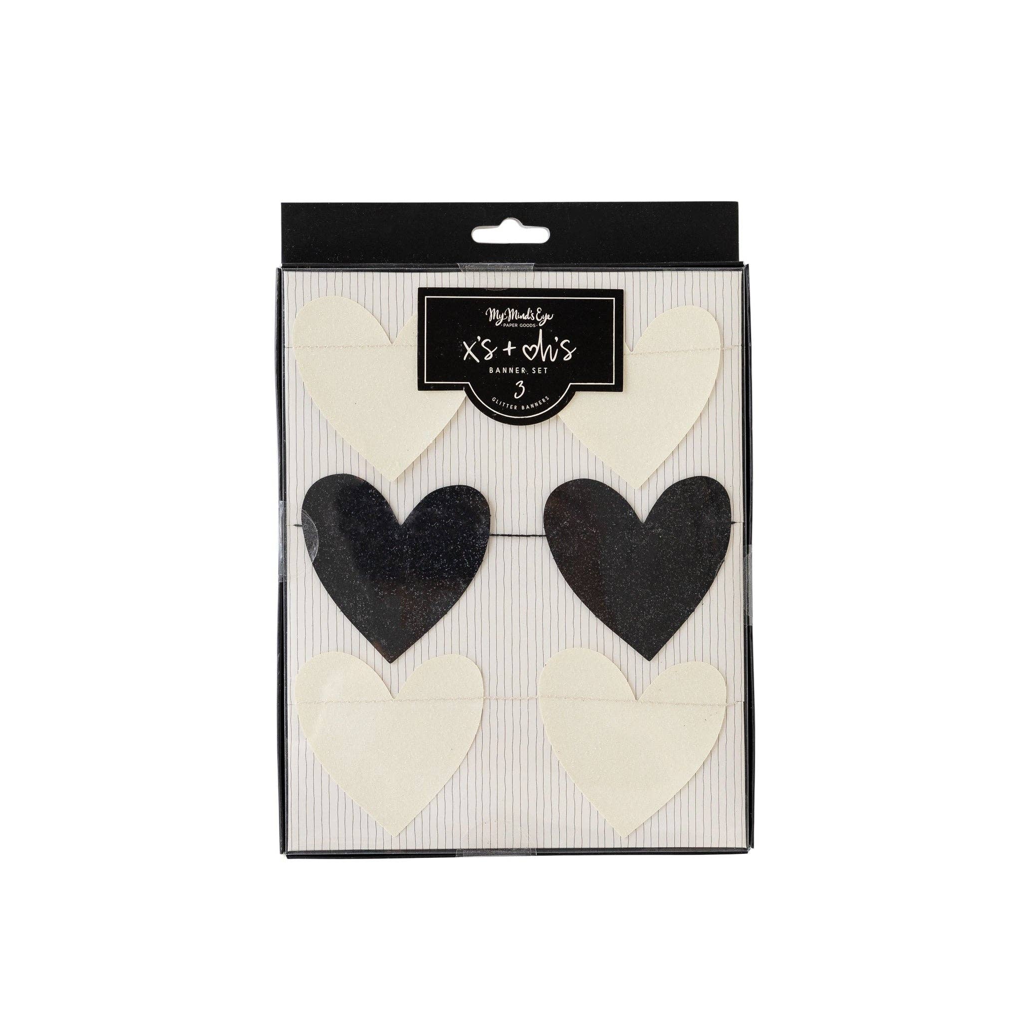 XOX1002 - Glitter Heart Banner Set