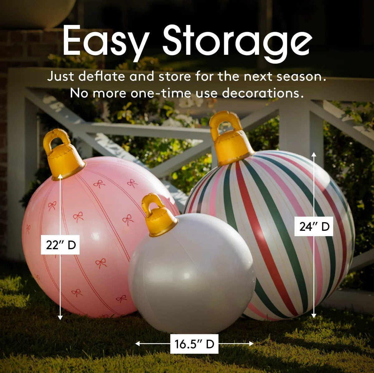 Pink Light Up Inflatable Ornaments