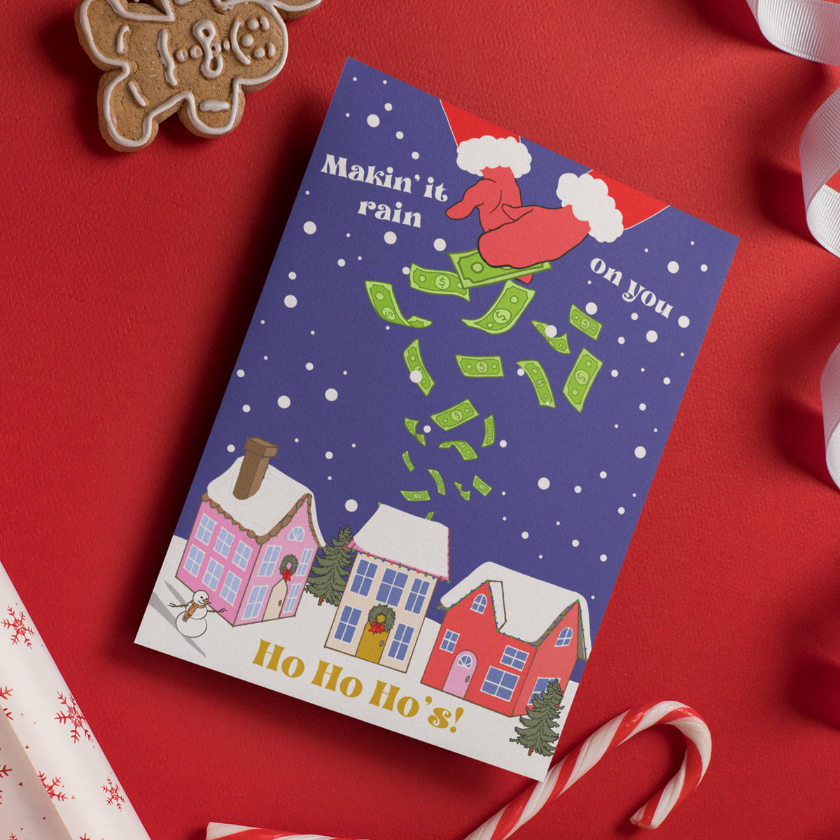 Ho Ho Ho's Funny Christmas Card| Santa Claus Card