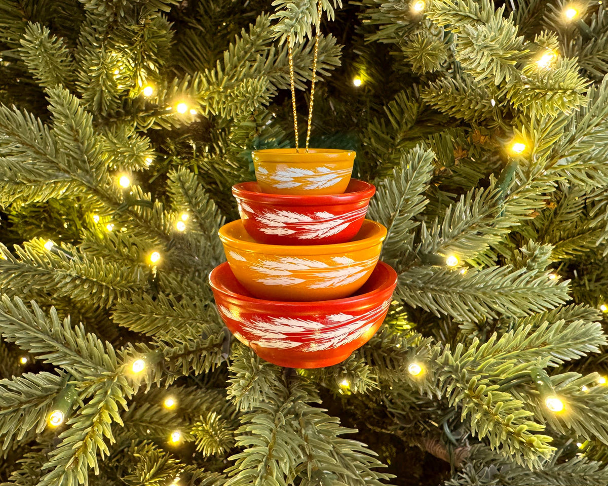 Mini Pyrex-Inspired Bowl Ornament | Retro Christmas Decor