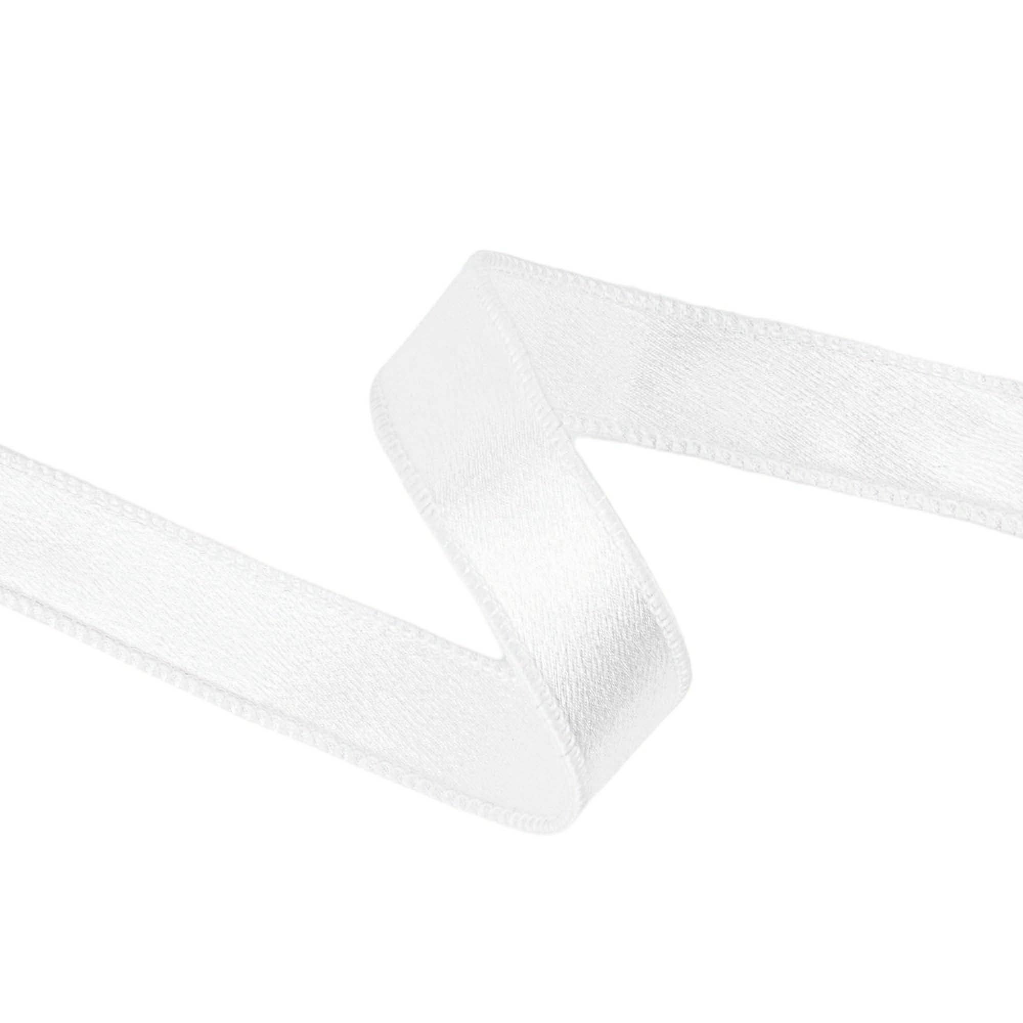 Wired Shimmer Satin Ribbon White 10 Yard Roll