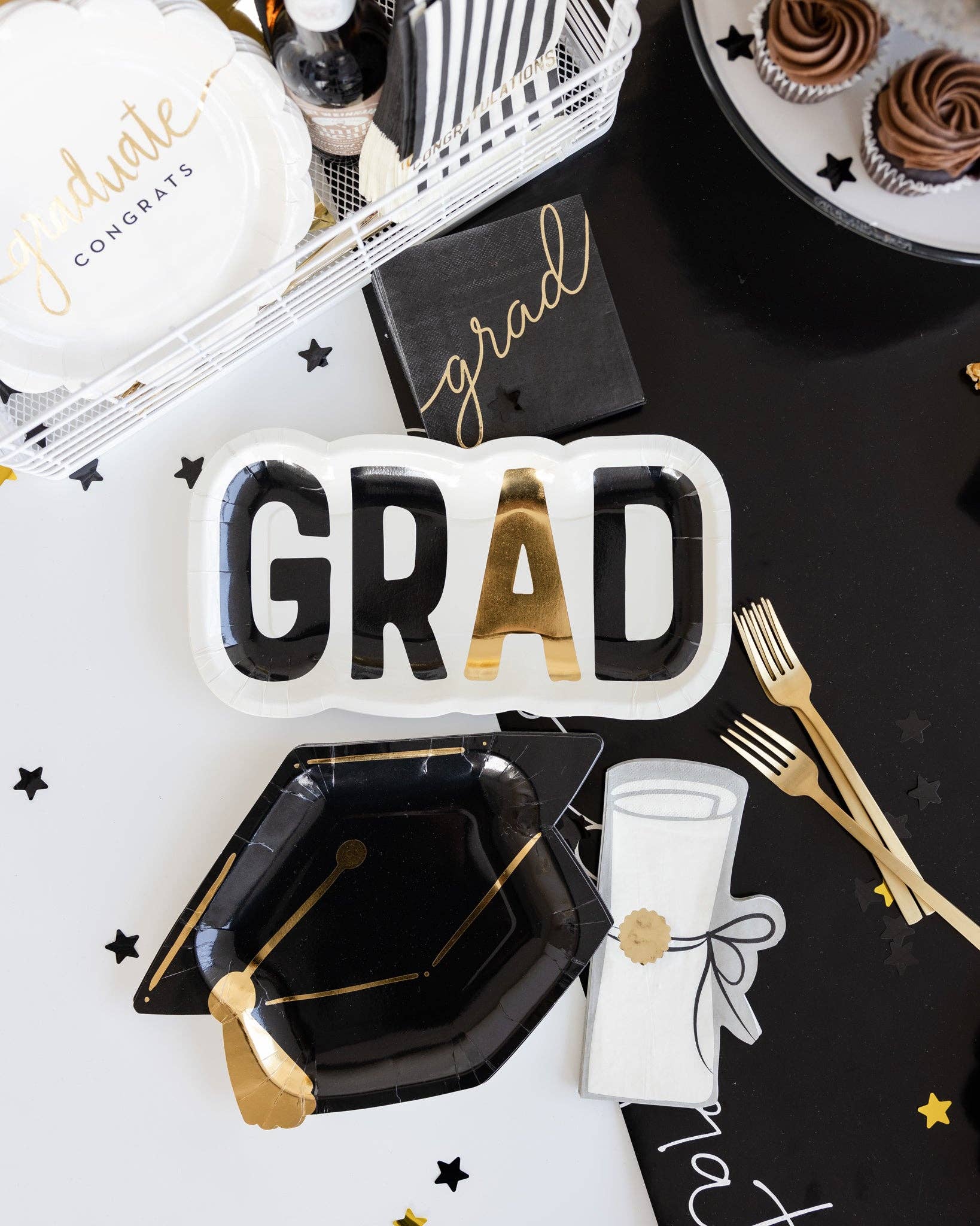 GRD1039 - Script Grad Paper Cocktail Napkin