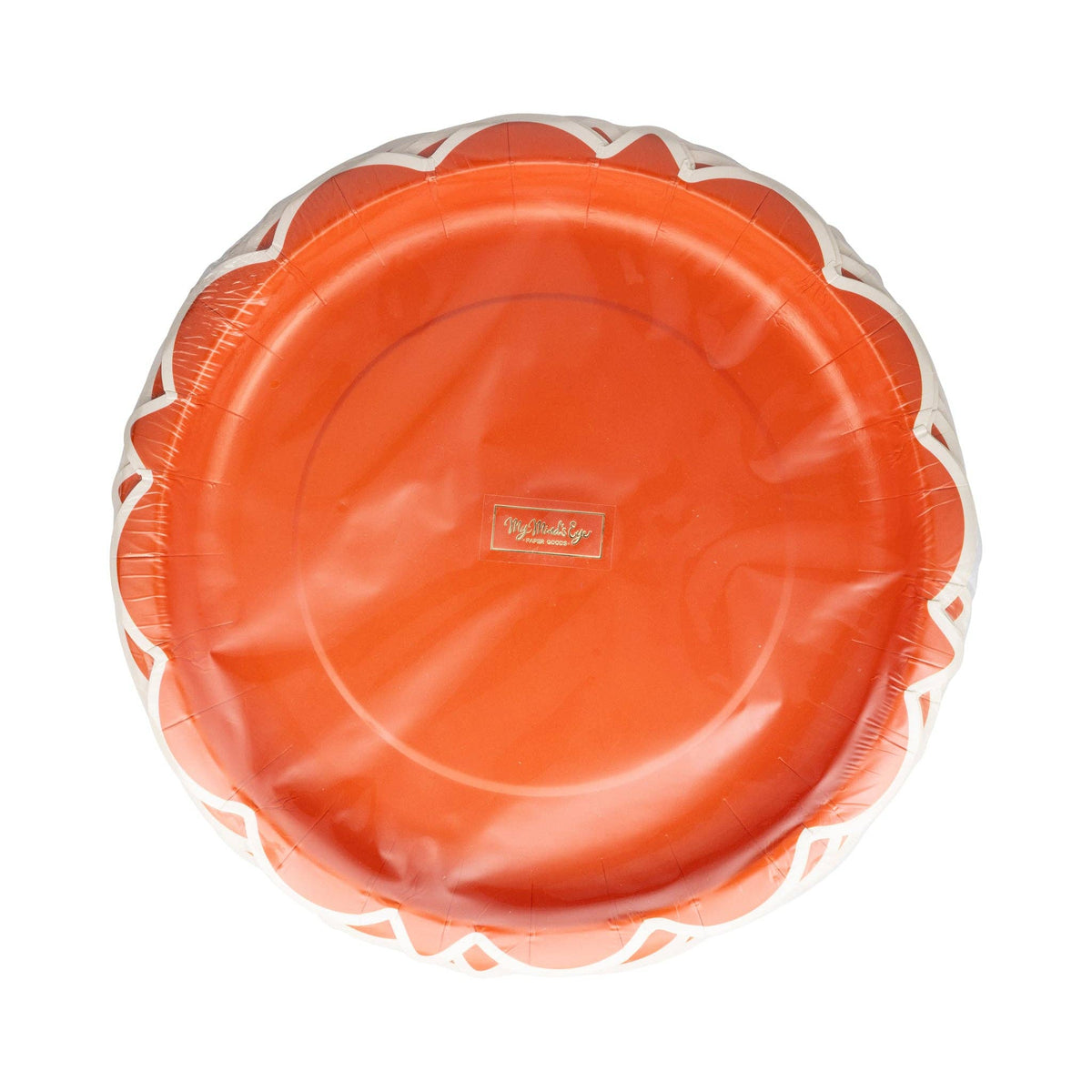 FAL1242 - Falloween Rust Scalloped Round 10" Paper Plate