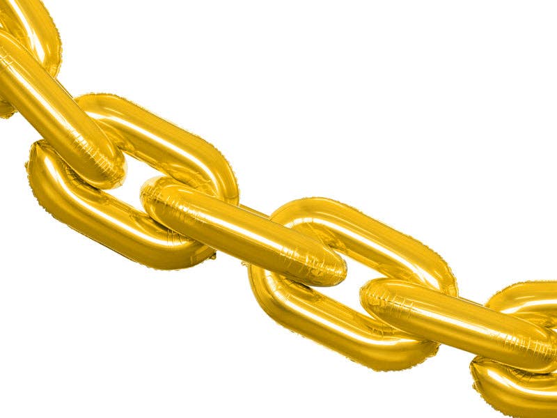 Gold Chain Foil Balloons 22 ft. PartyDeco USA