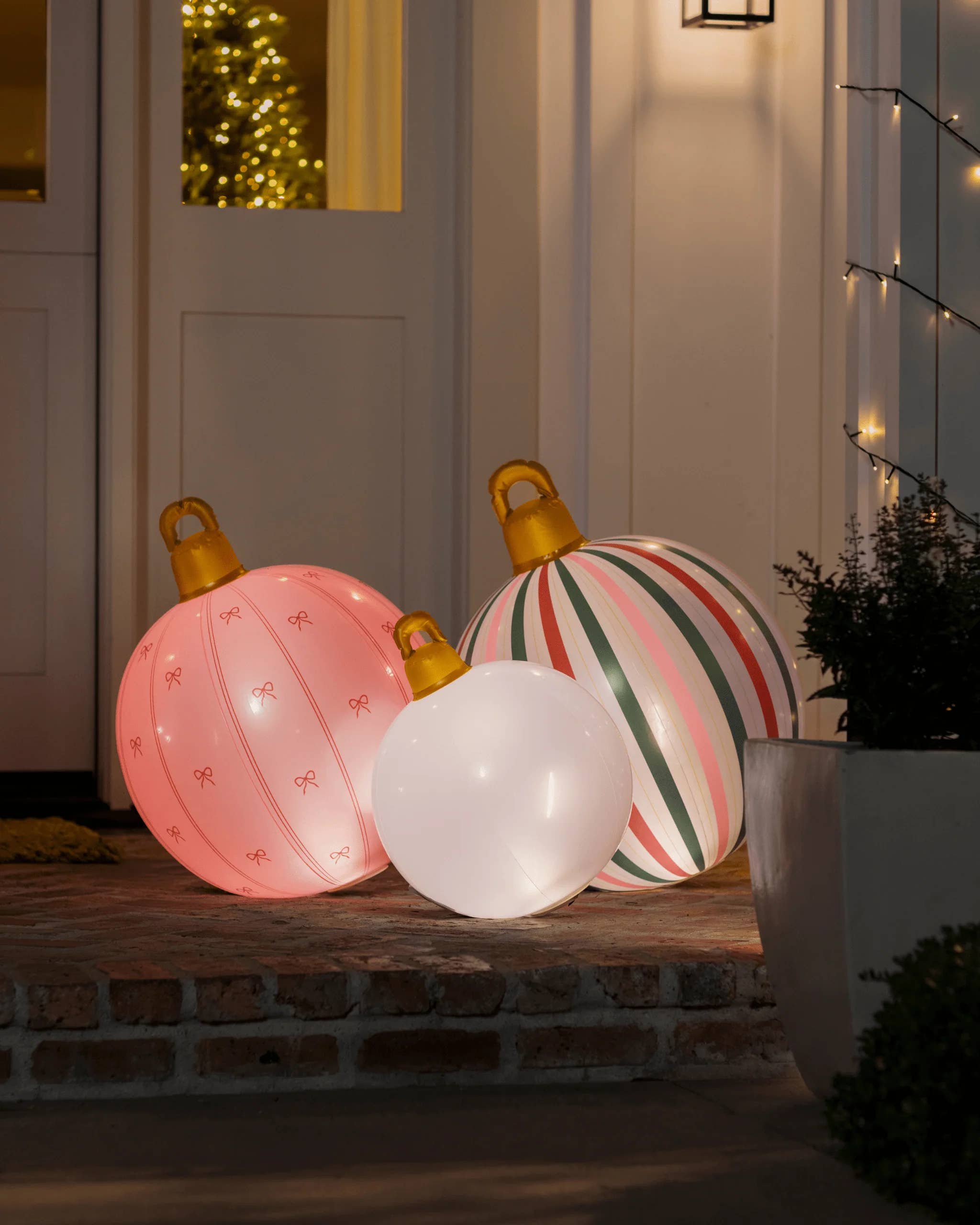 Pink Light Up Inflatable Ornaments