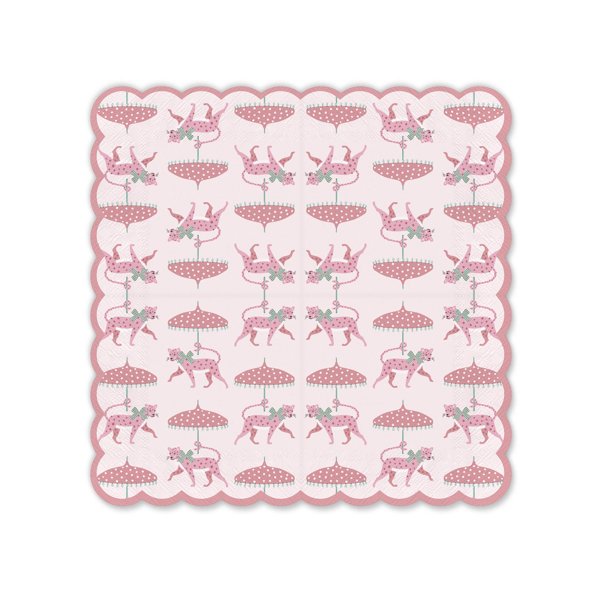 Leopard on Parade Scalloped Beverage Napkins