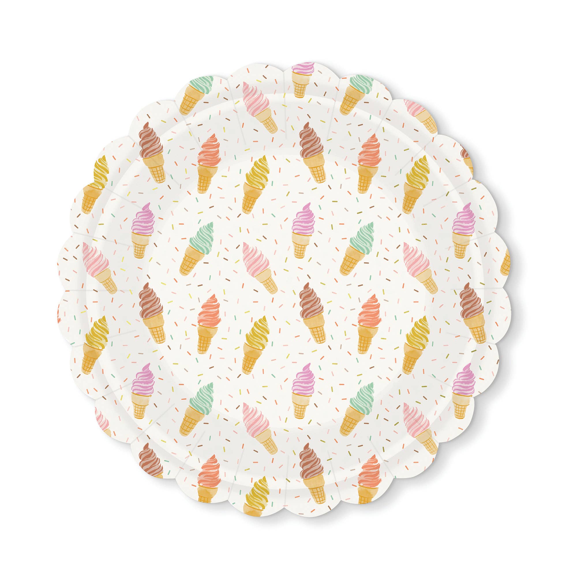 Cool & Creamy Scalloped Luncheon Plates