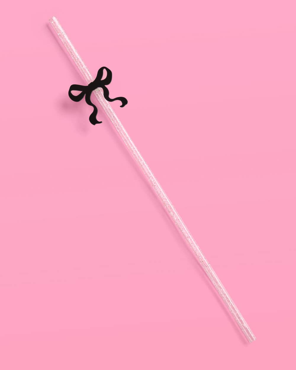 Little Black Bow Straws - 12 reusable straws, coquette