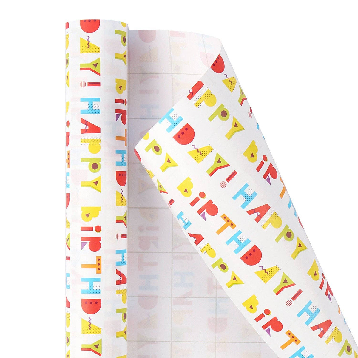 17" x 10' Birthday Mini Wrapping Paper Bundle (3-pack) | Happy Birthday/Balloons/Stripes