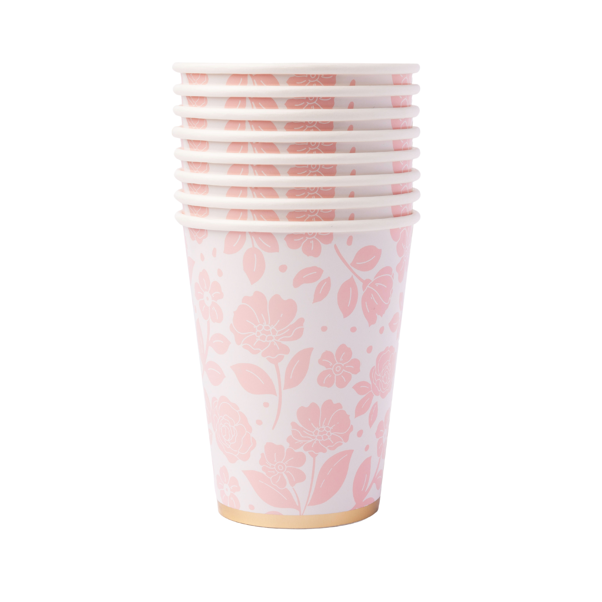 PETAL PINK ELEGANT FLORAL CUPS