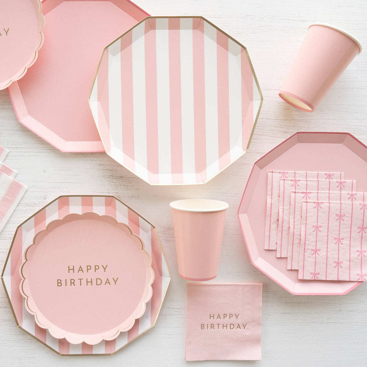 PINK HPY BDAY SMALL PLATE