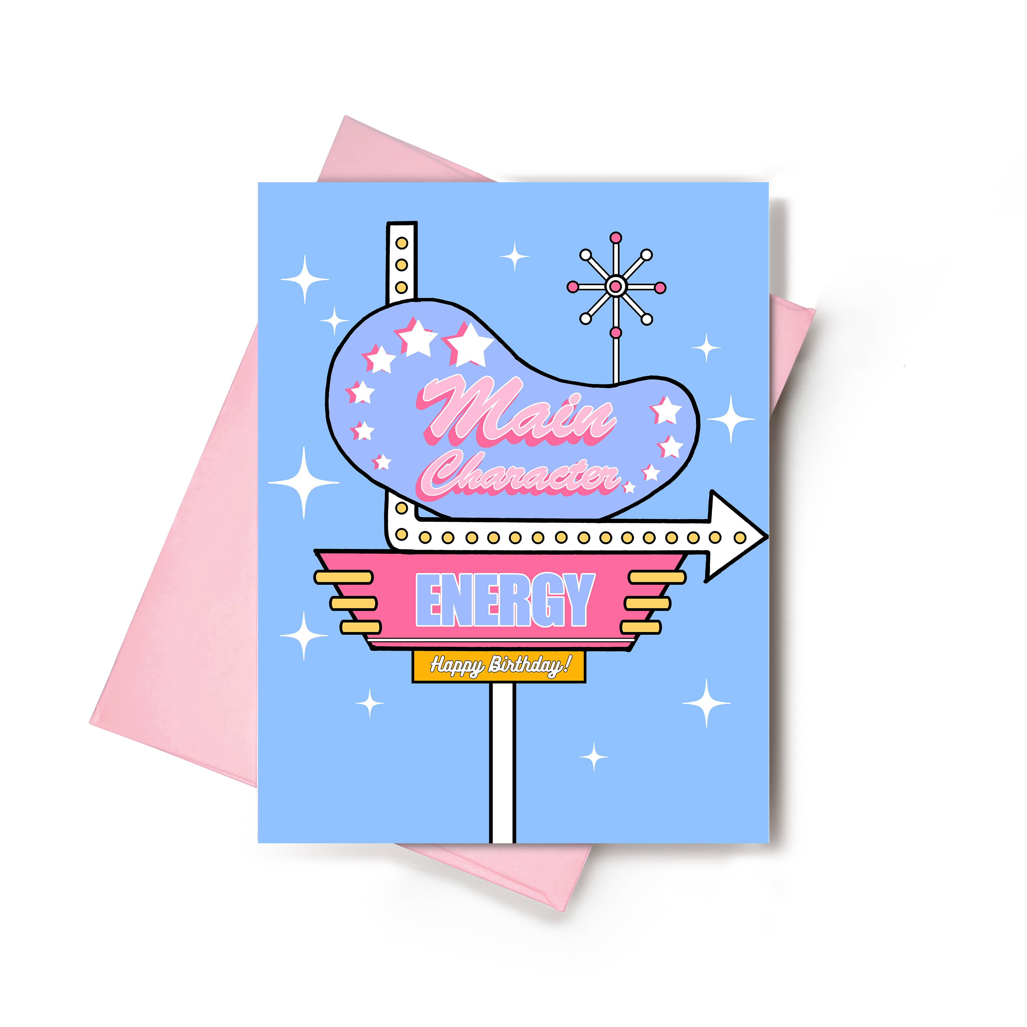 Main Character Energy– Fun Birthday Card – 6 Pack