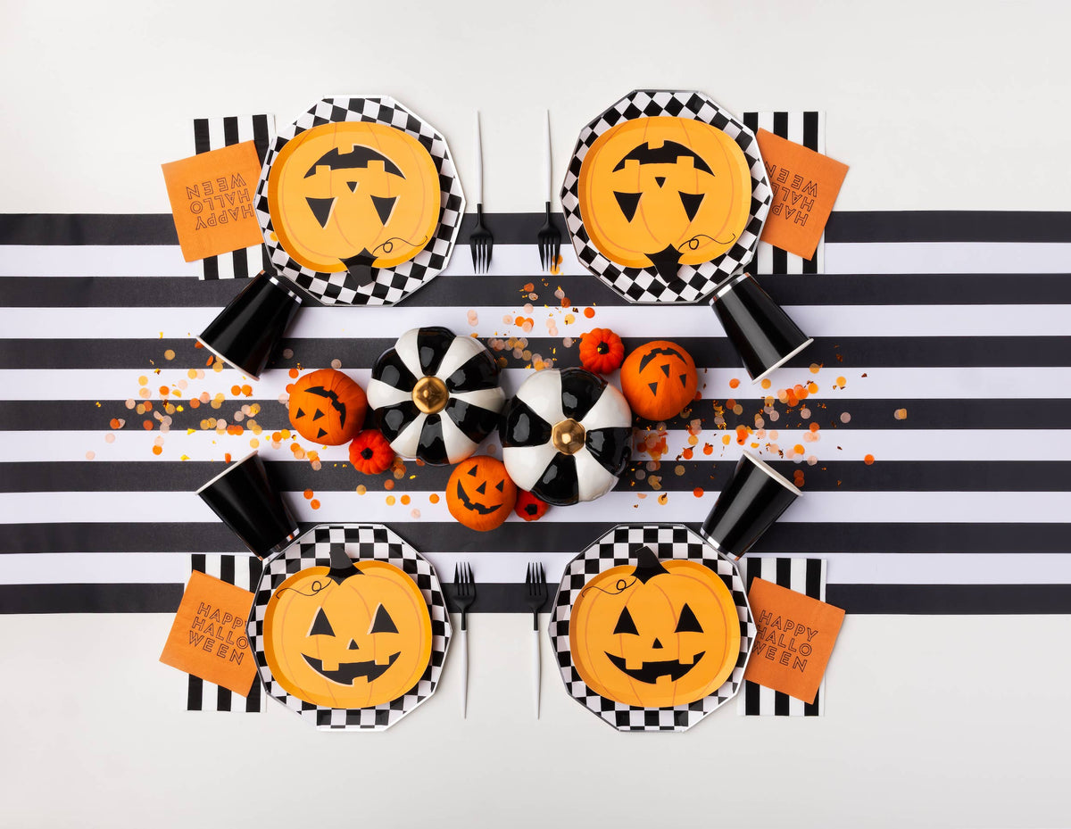 HAPPY HALLOWEEN ORANGE COCKTAIL NAPKINS
