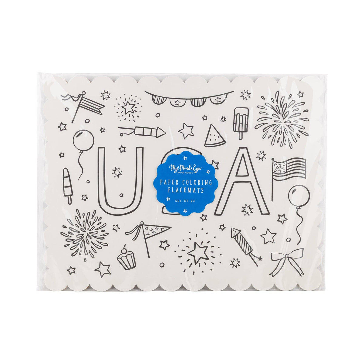 PLCV167 - USA Coloring Activity Placemat (24 ct)