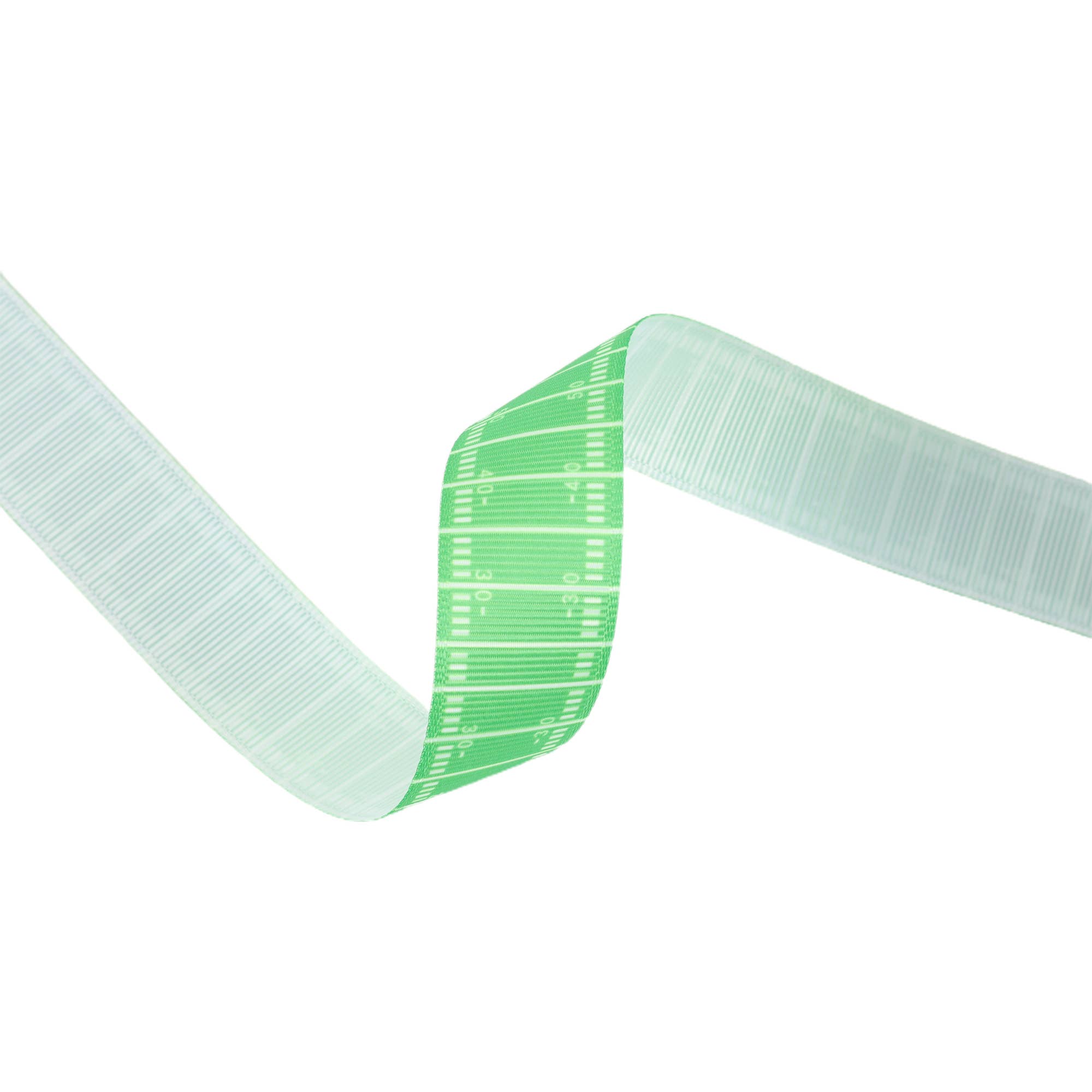 7/8" Printed Grosgrain Ribbon | Football Field on Green | 25 Yard Roll