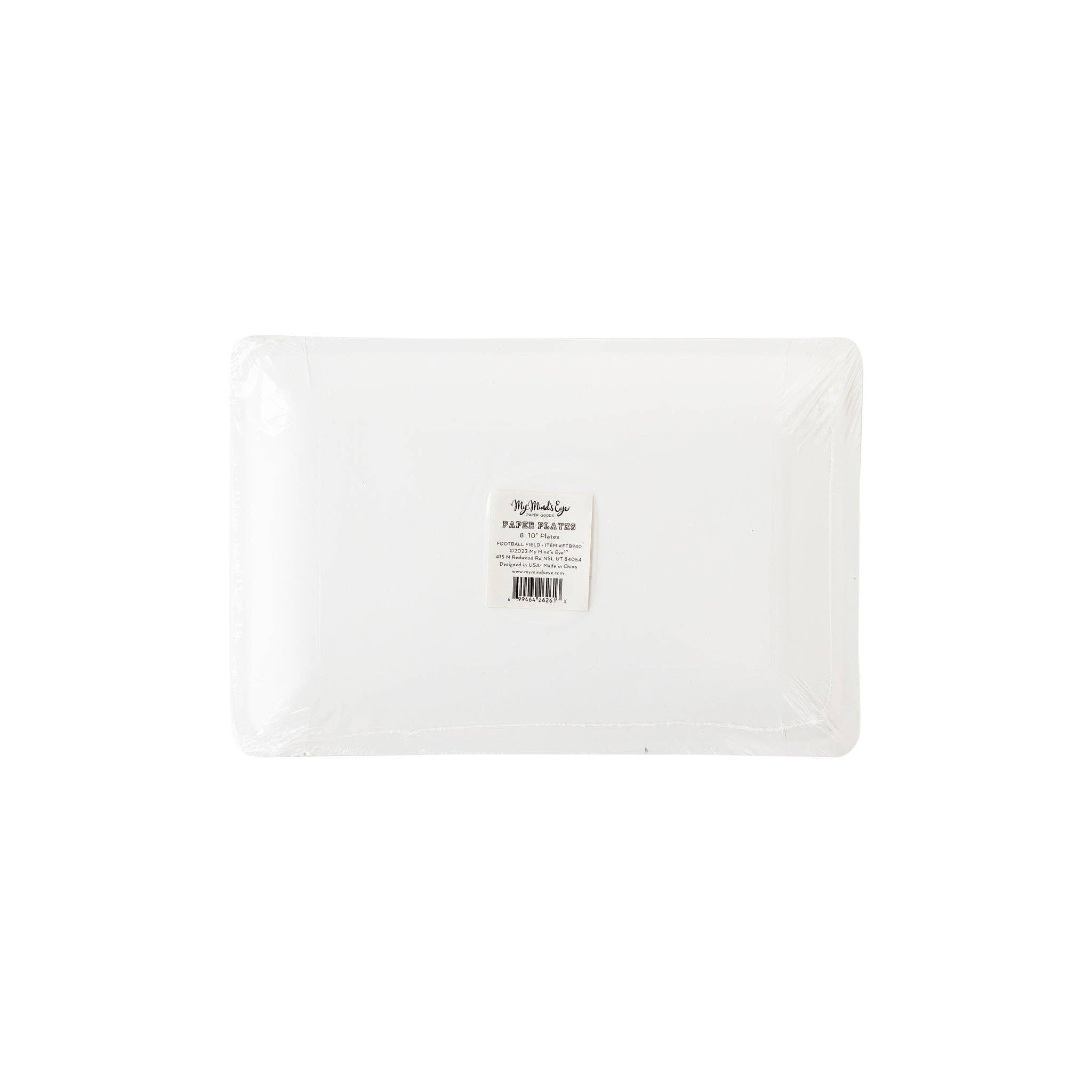 FTB940 - Football Field Shaped Paper Plate