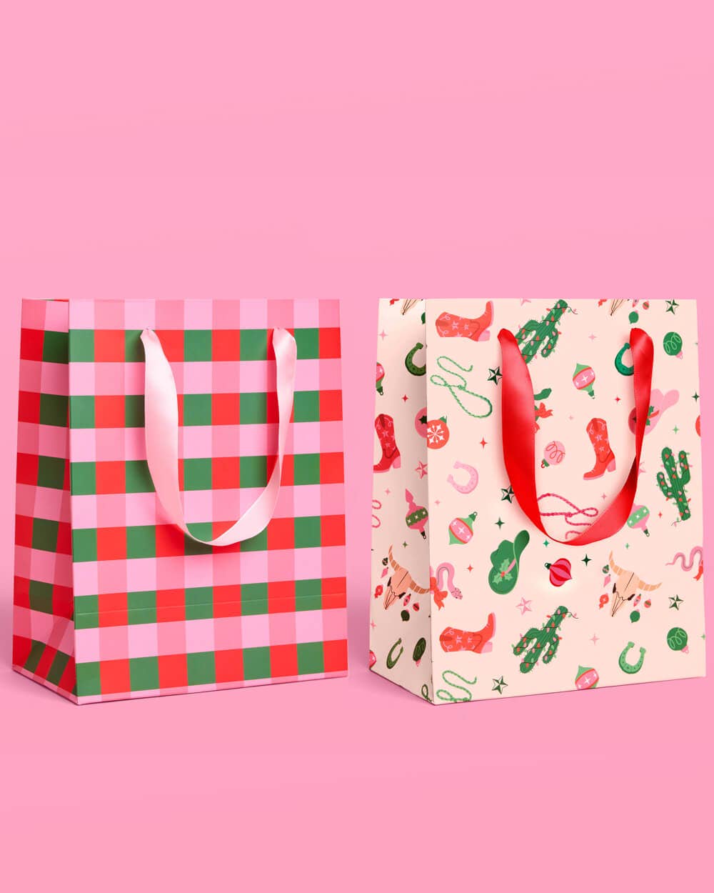 HO-down Gift Bag Set - 6 gift bags, western christmas birthday gift