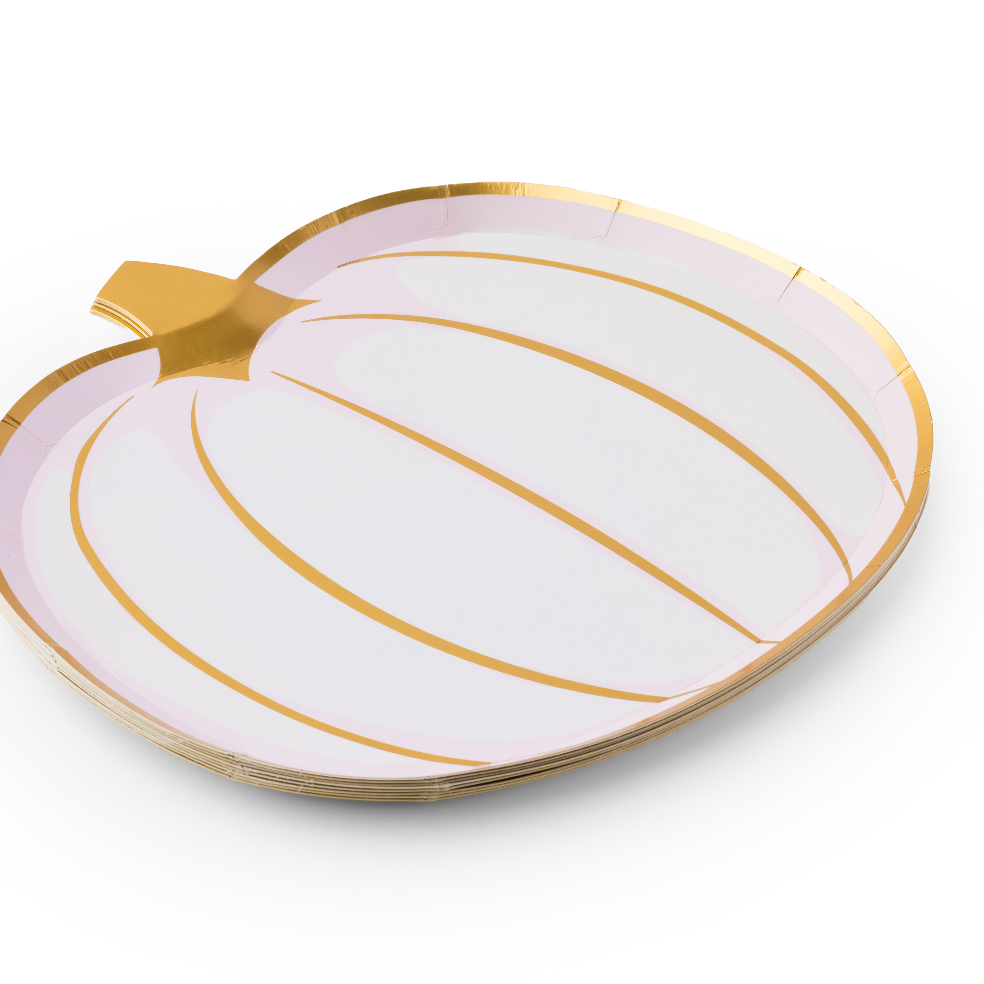 WHITE & GOLD PUMPKIN PLATES