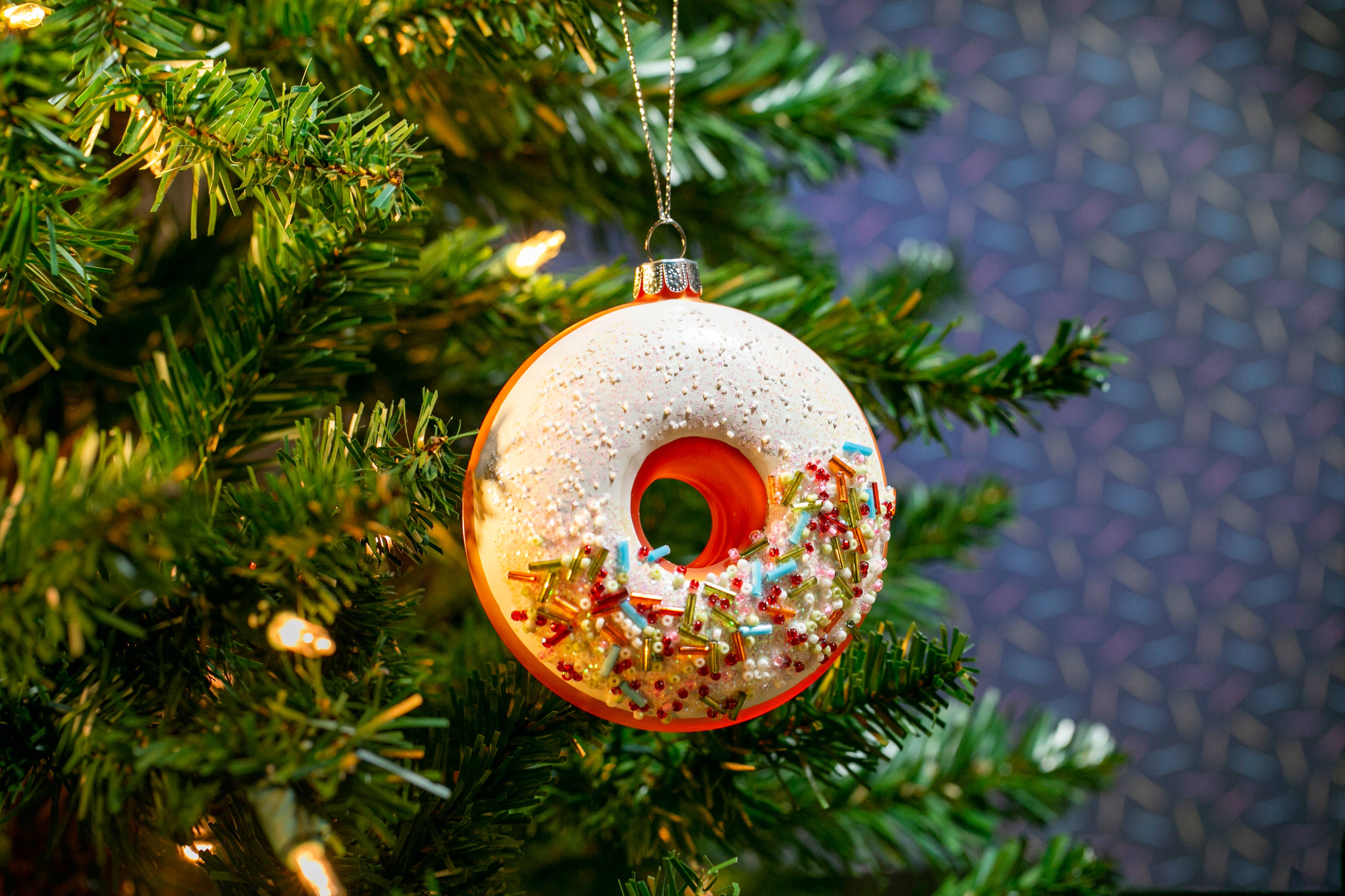 Party Rock | Vanilla Frosted Donut Glass Ornament