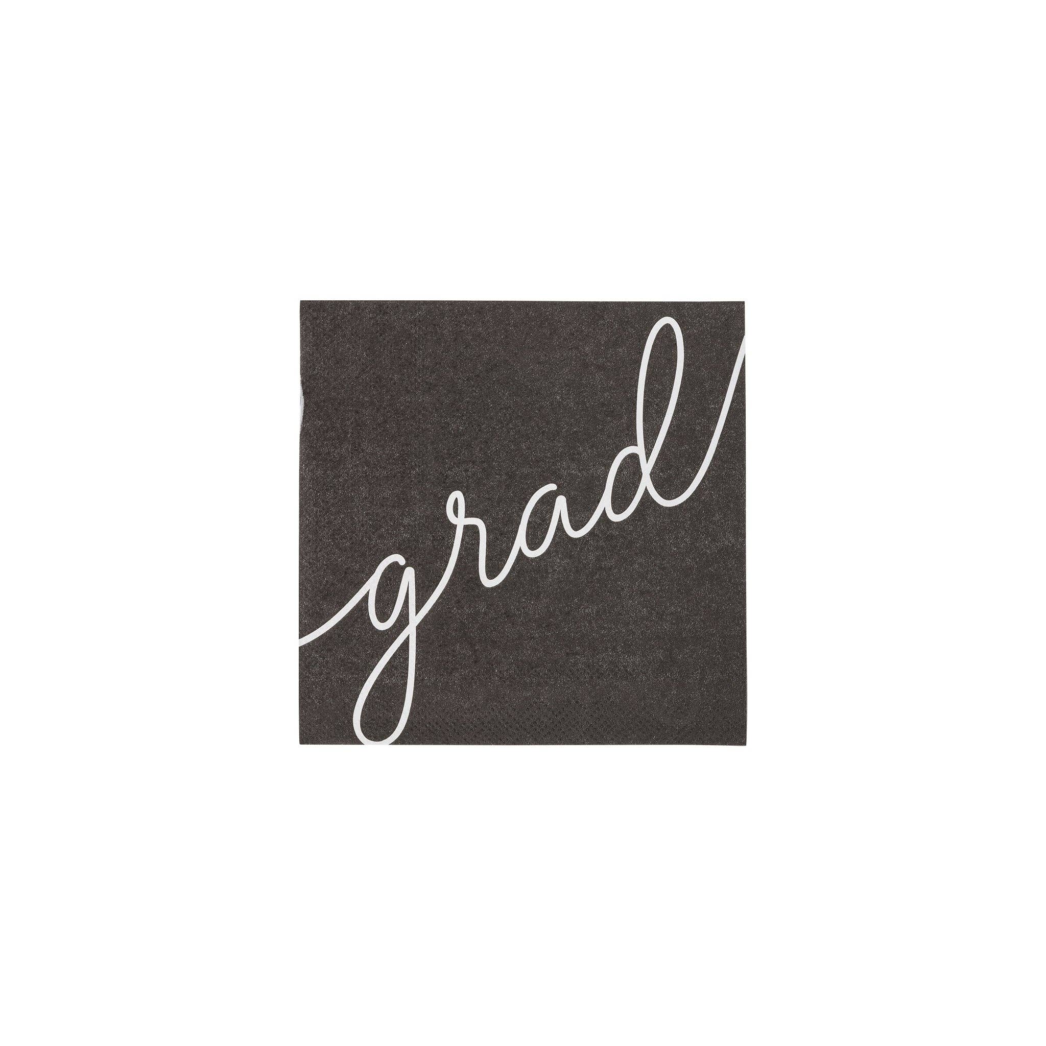 GRD1039 - Script Grad Paper Cocktail Napkin