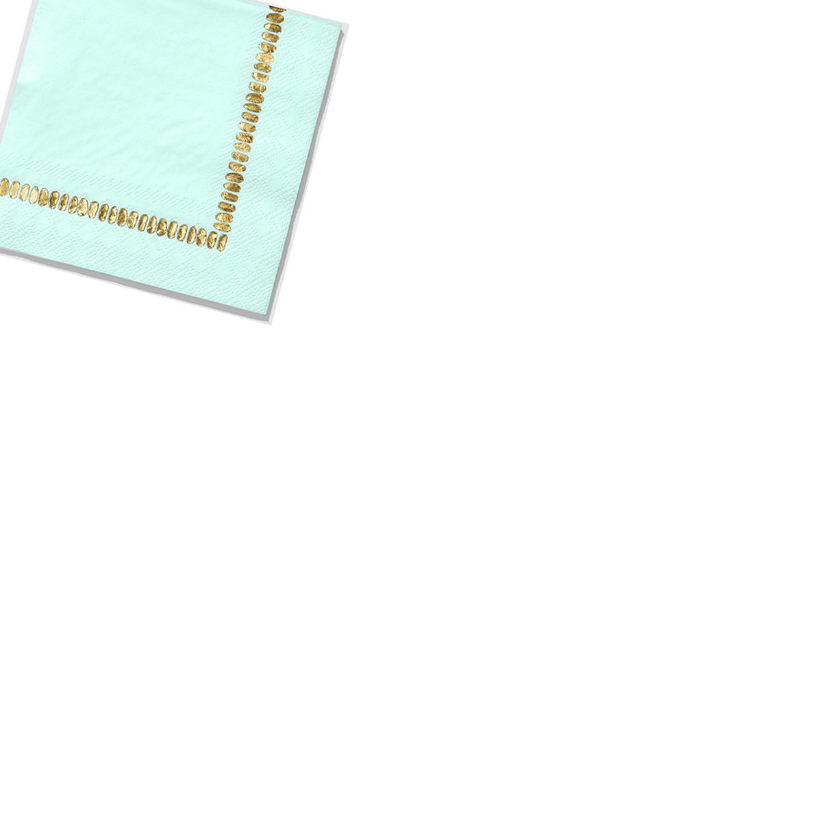 Mint Brushstroke Cocktail Napkins (25 per pack)