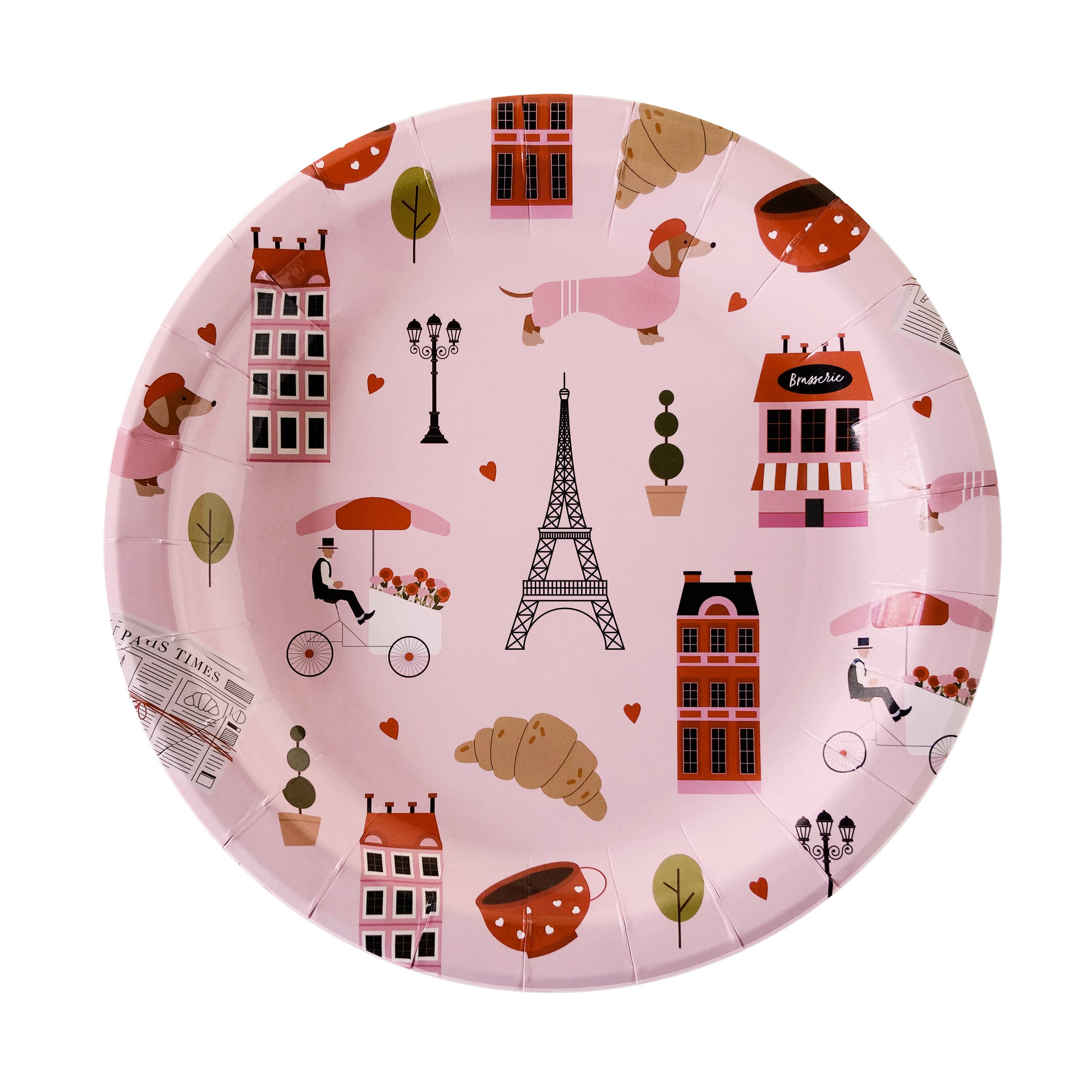 Paper Plates - Paris Valentine's Day Design