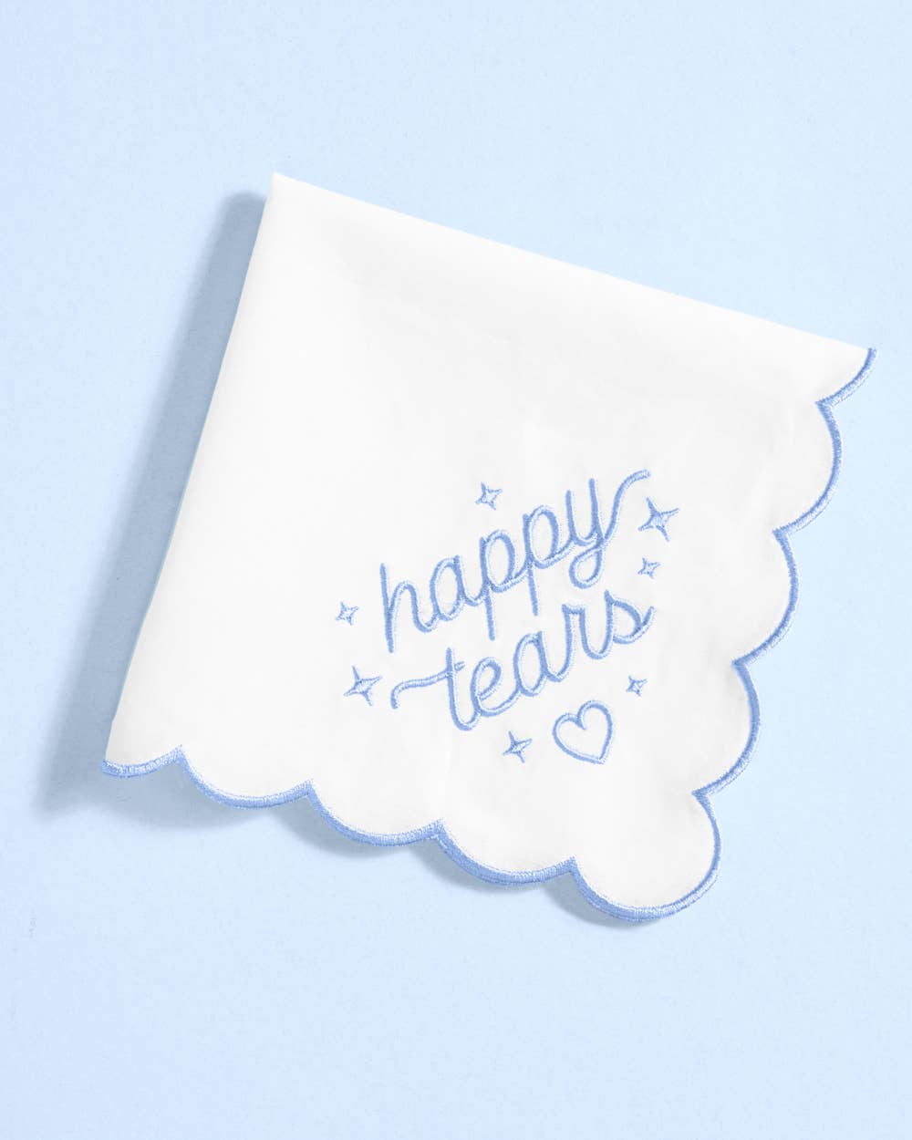 Happy Tears Handkerchief - embroidered handkerchief