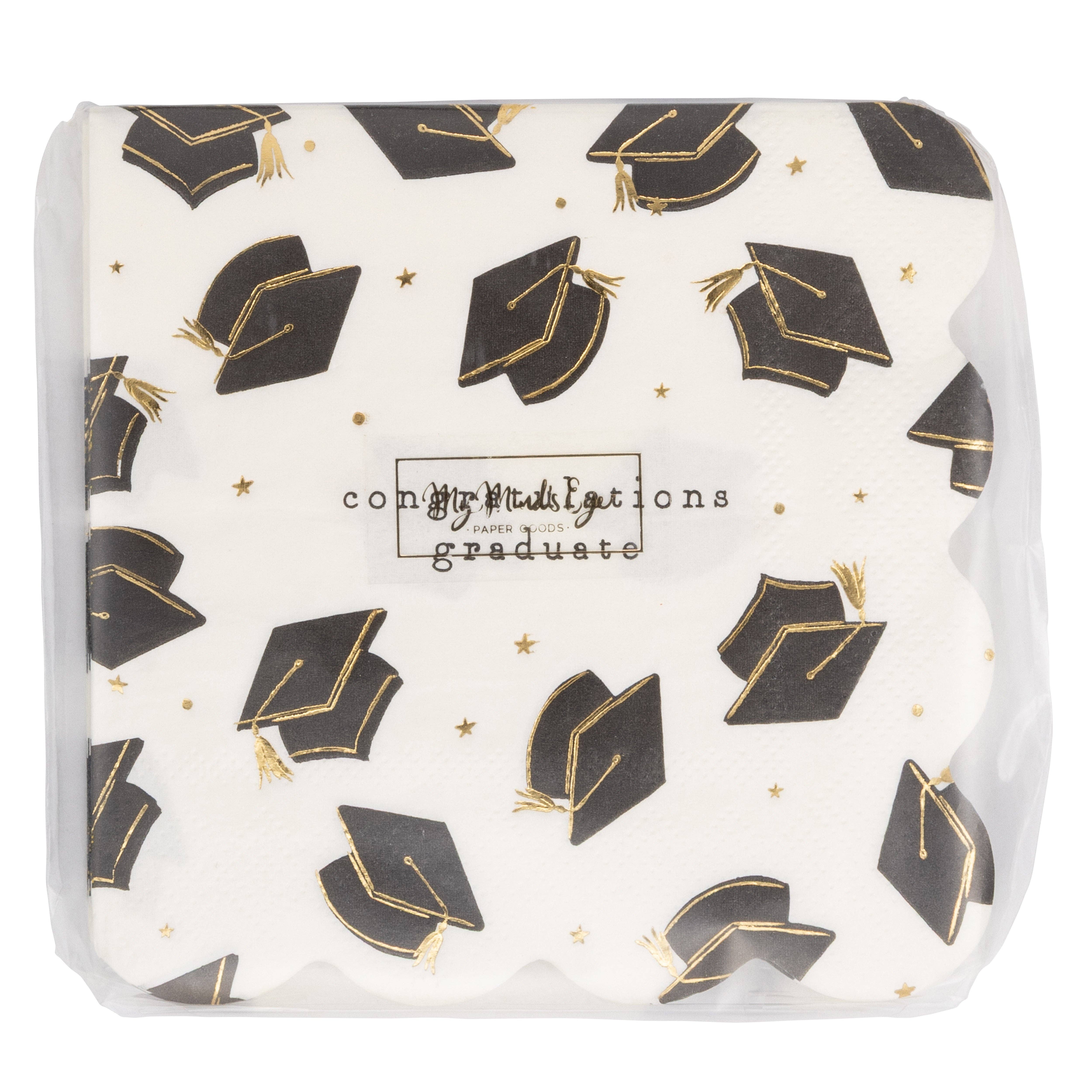 GRD1236 - Grad Hat Scatter Napkin Cocktail