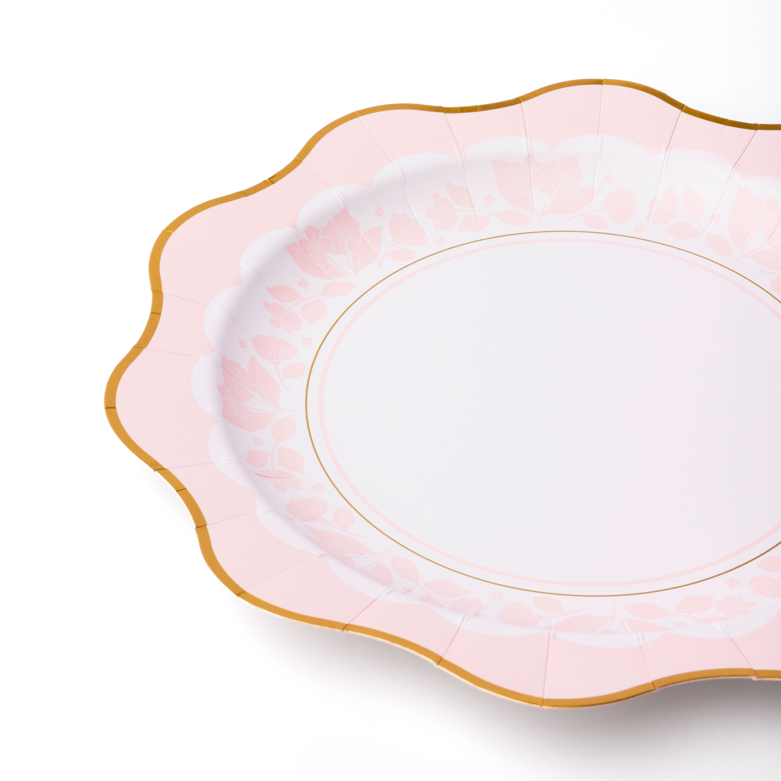 PETAL PINK ELEGANT FLORAL DINNER PLATES