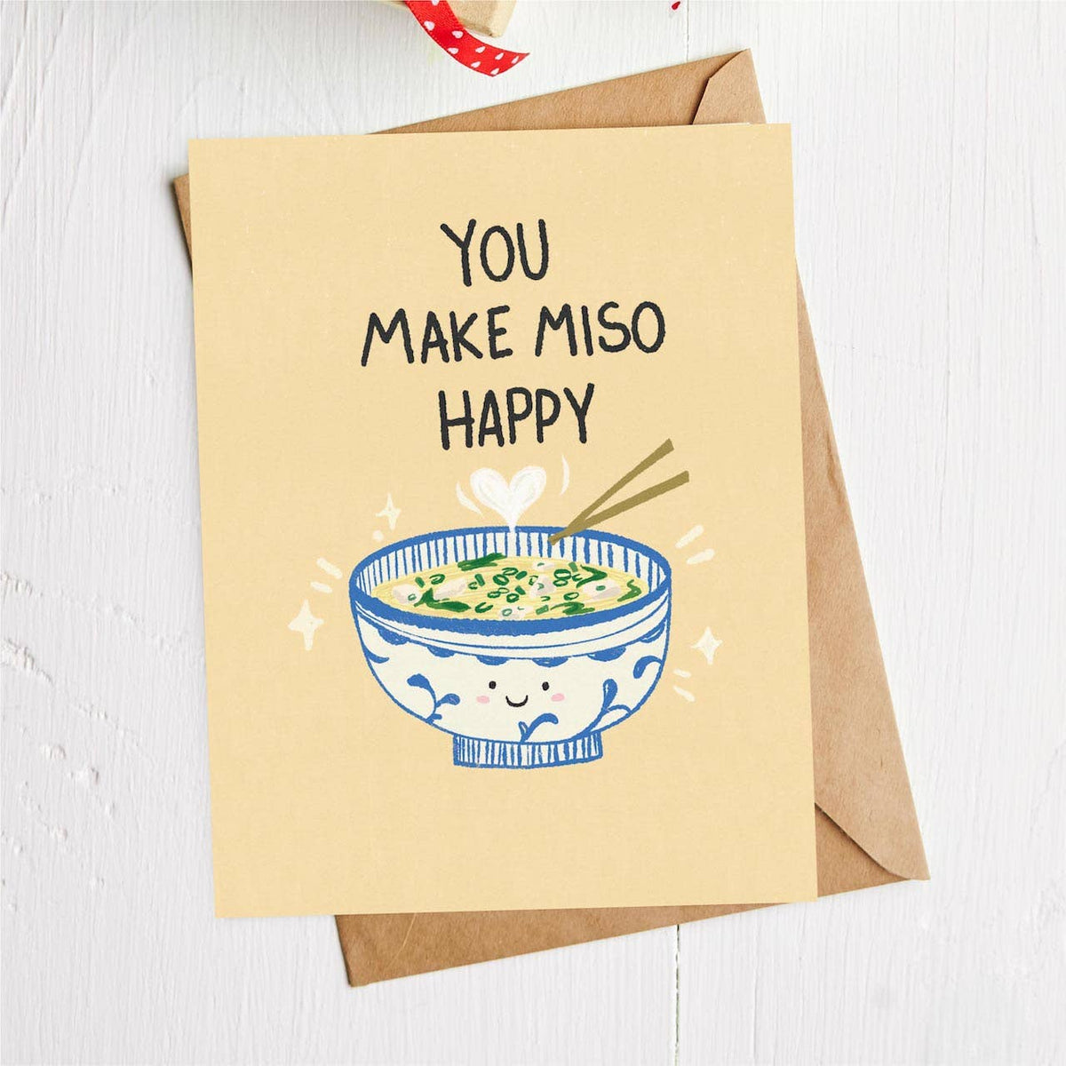"You make miso happy" Valentine's Day Card
